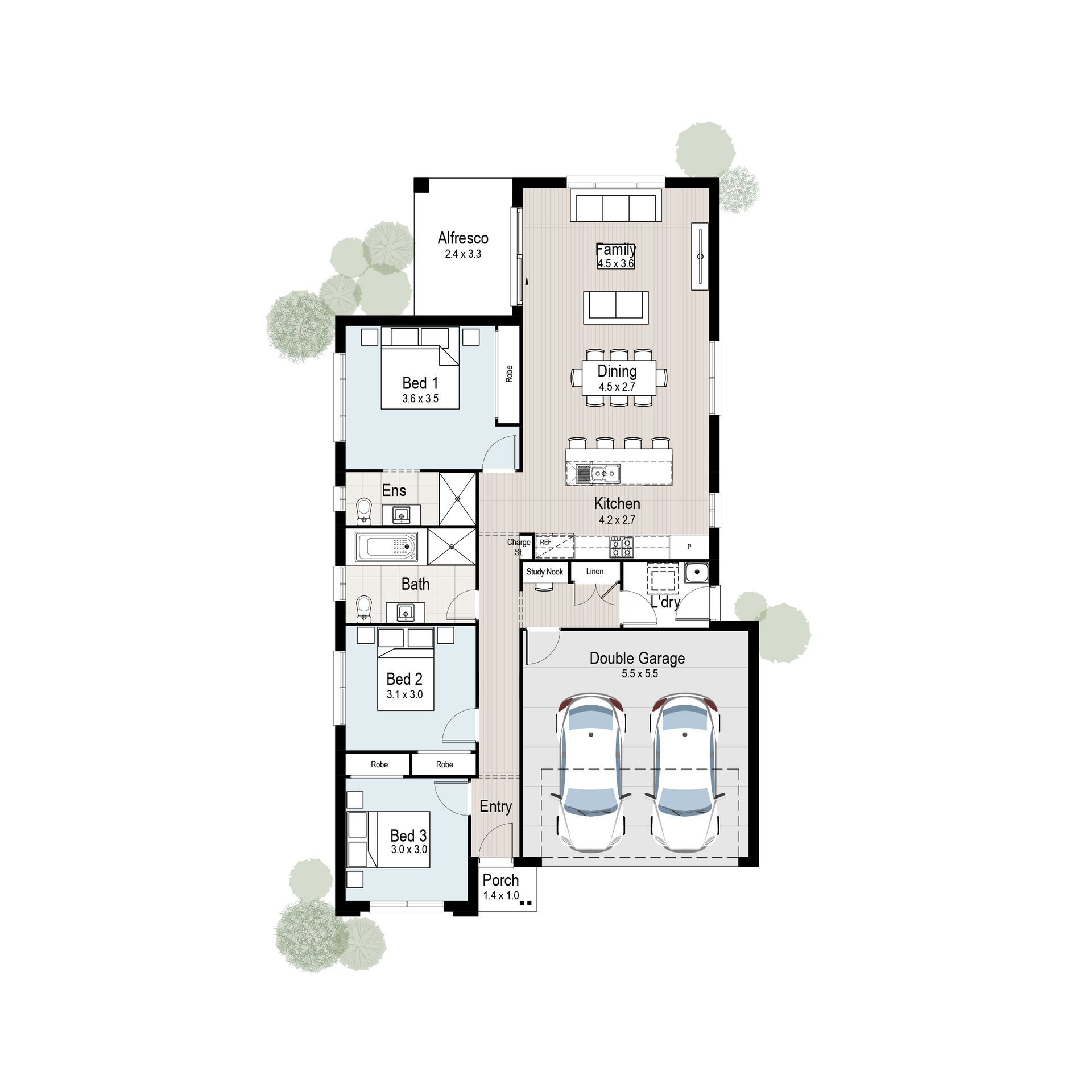 Grove 17 - Floor plan tiles.