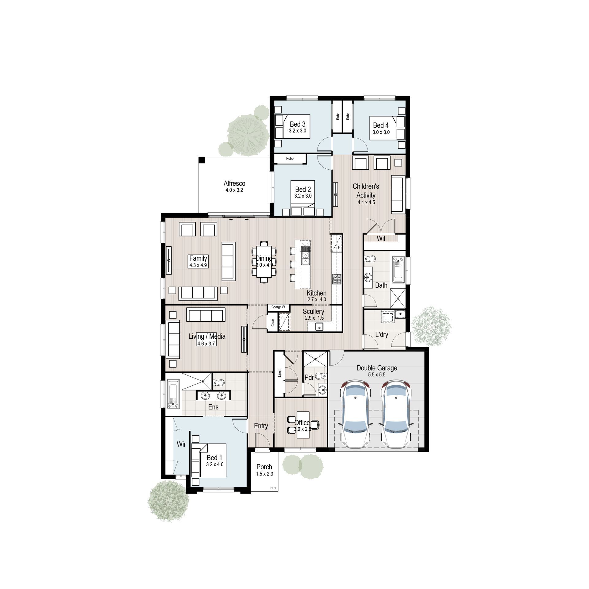 Harmony 30 - Floor plan tiles image.