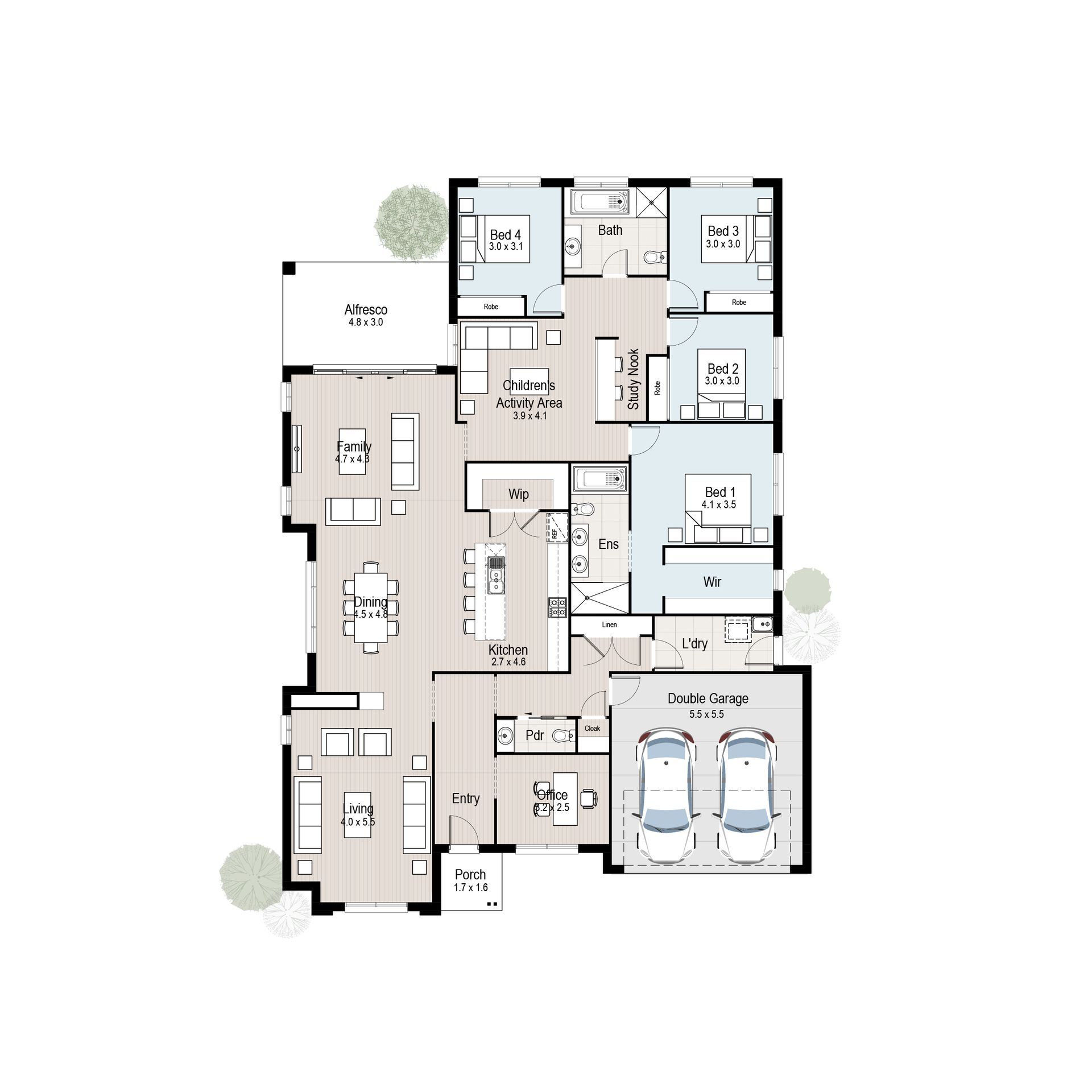 Haven 30 - Floor plan tiles.