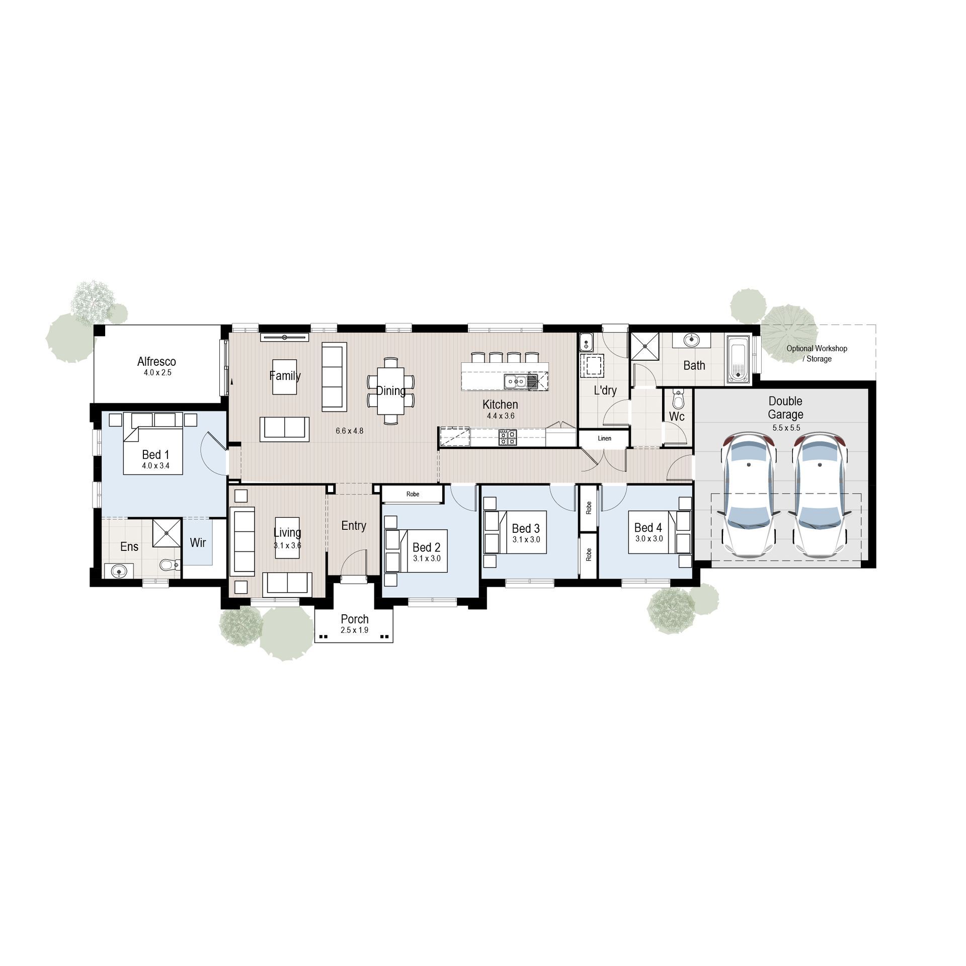 Homestead 22 - Floor plan tiles.