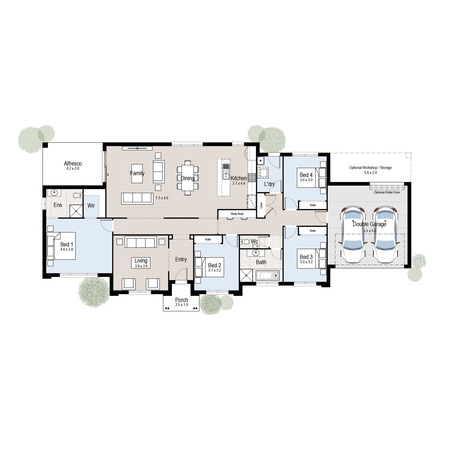 Homestead 25 - Floor plan tiles.