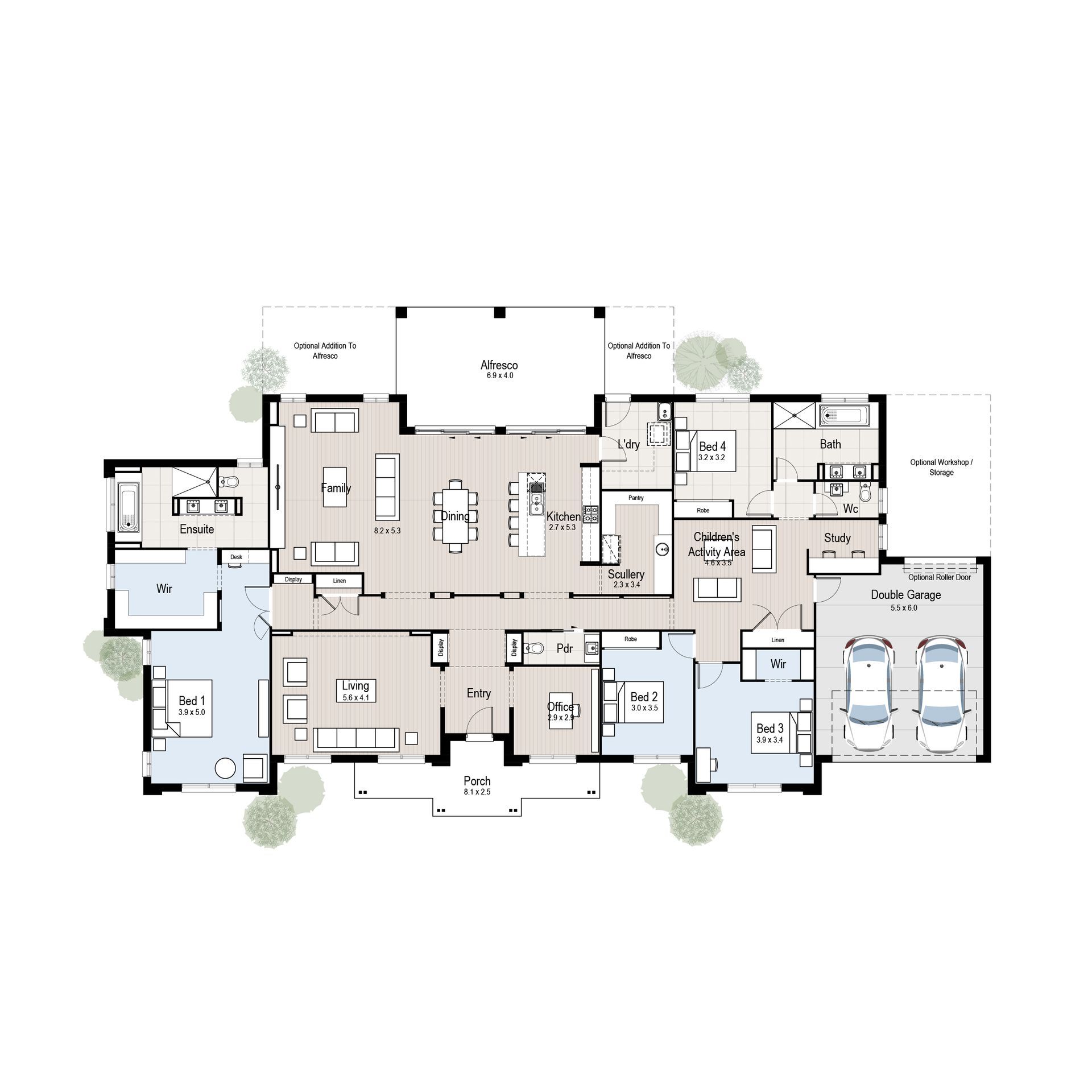 Homestead 39 - Floor plan tiles.