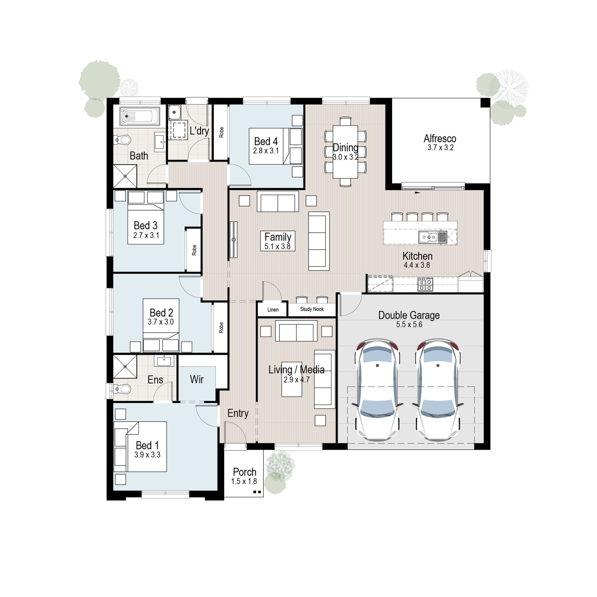 Island 22 - Floor plan tiles.