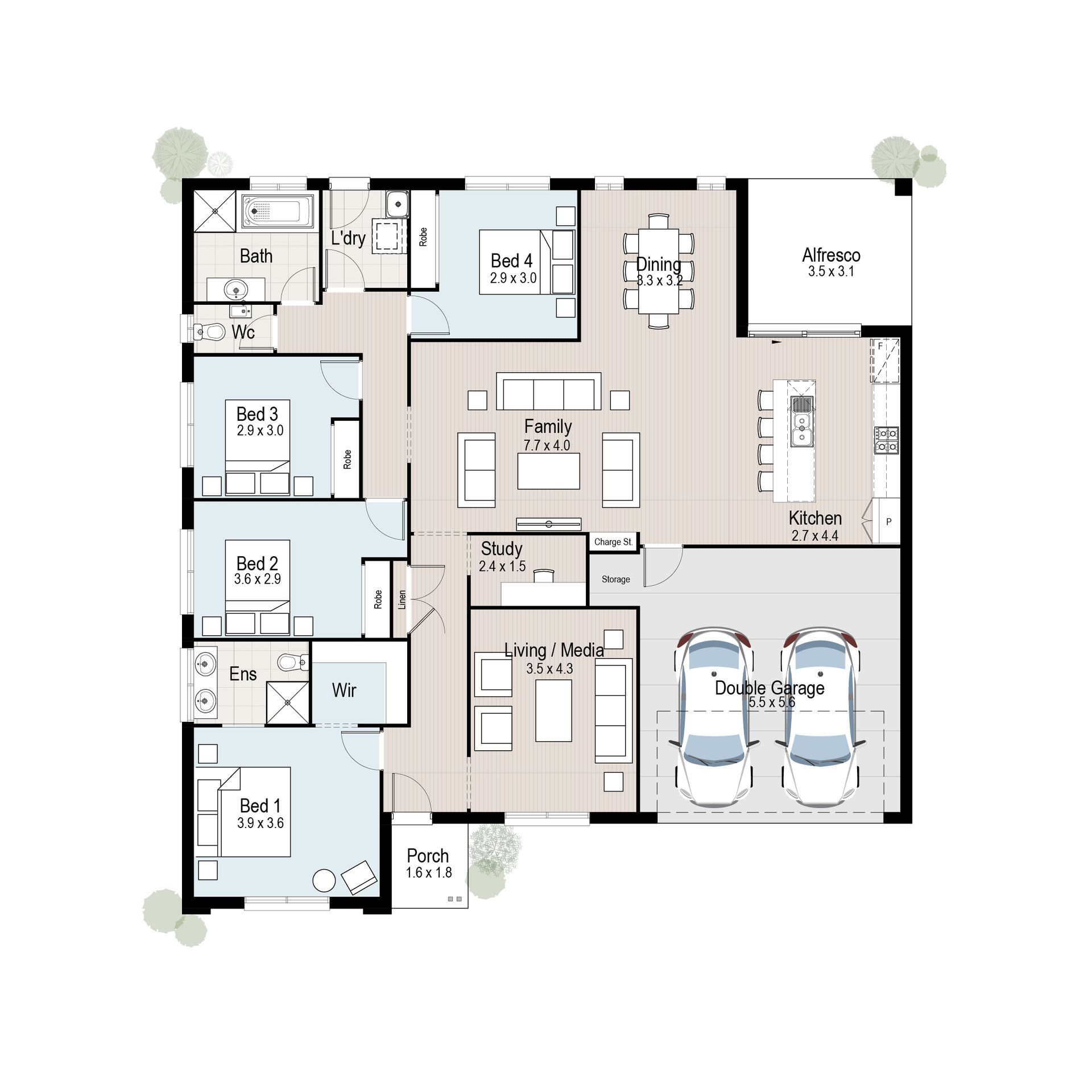 Island 24 - Floor plan tiles.