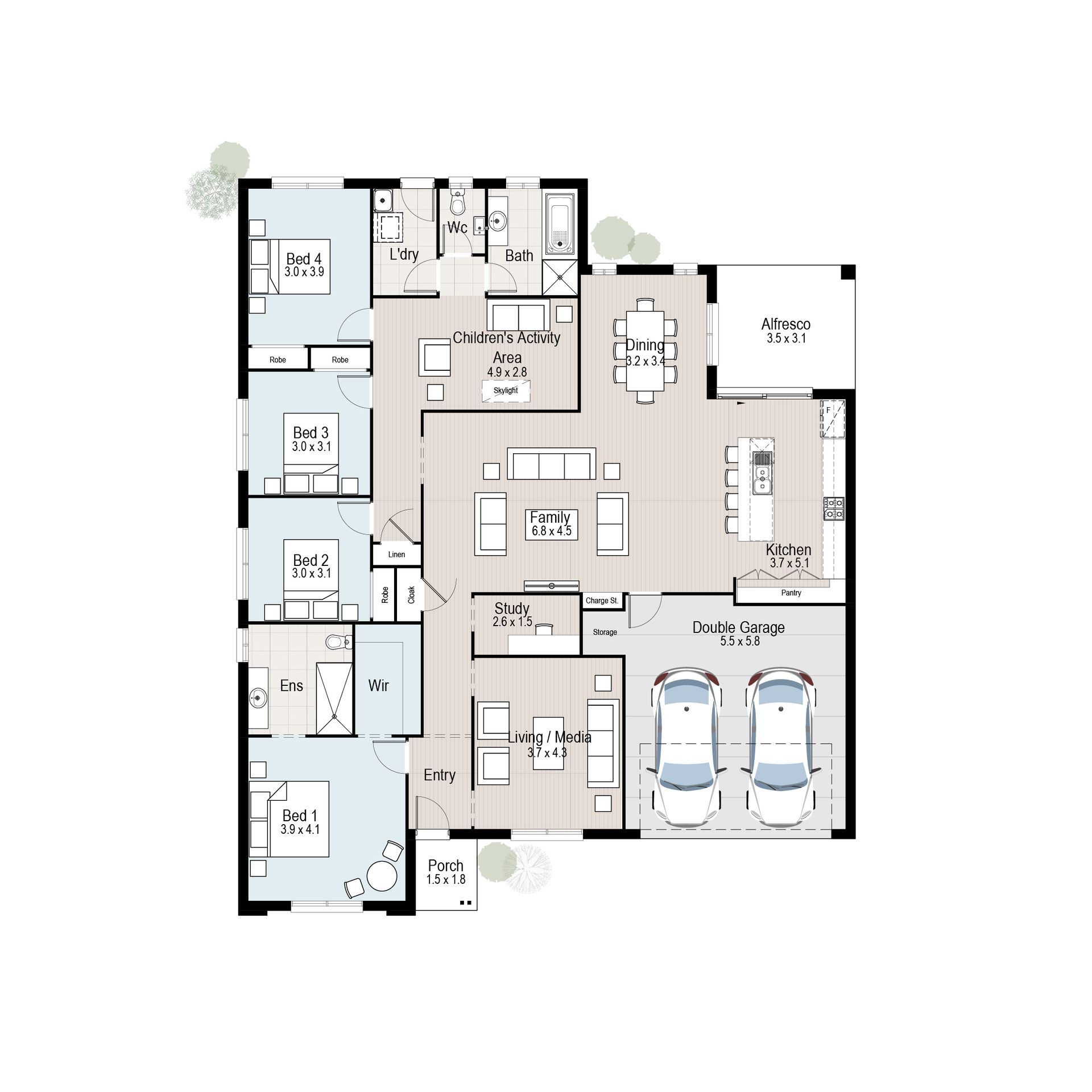 Island 27 - Floor plan tiles image.