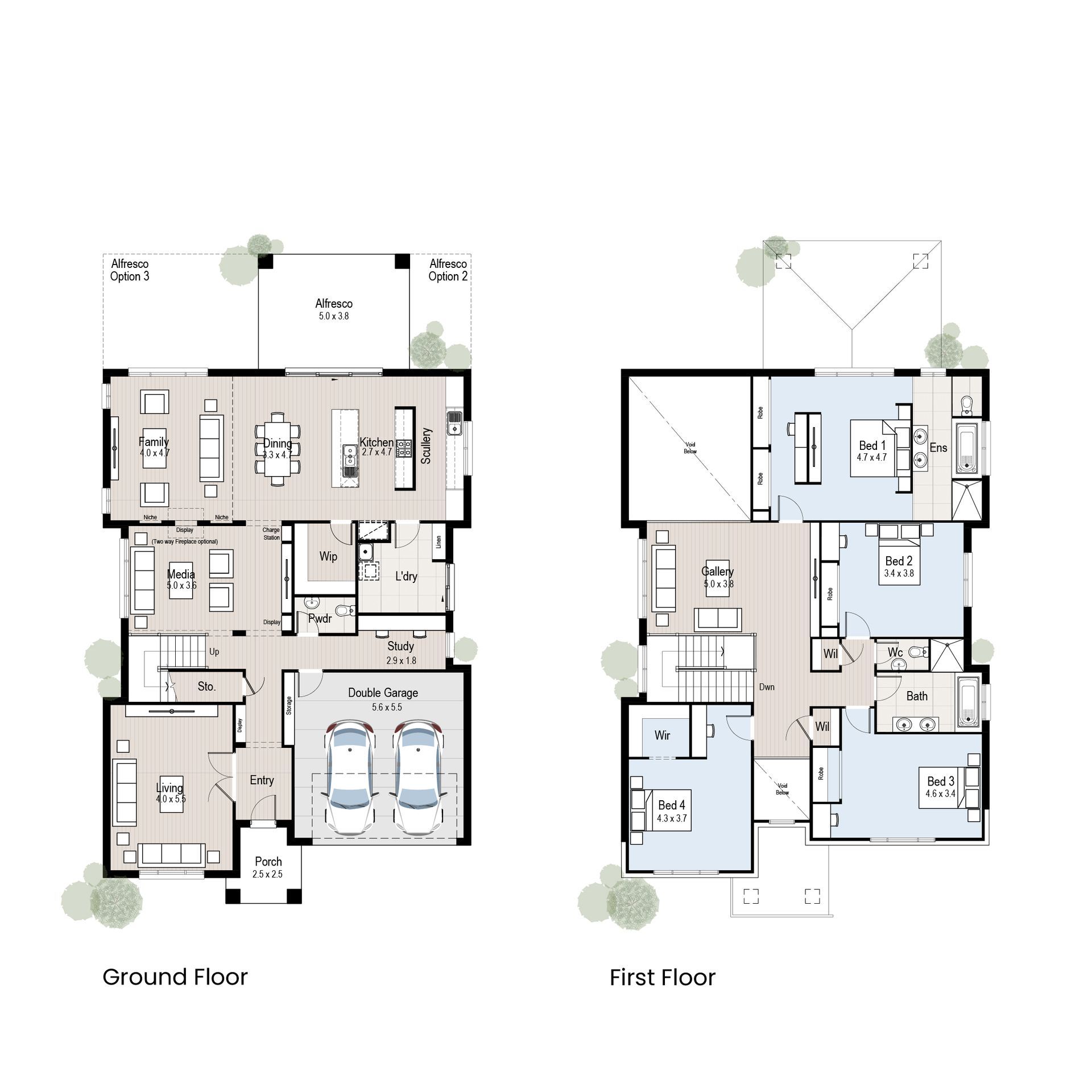 Meadow 44 - Floor plan tiles.