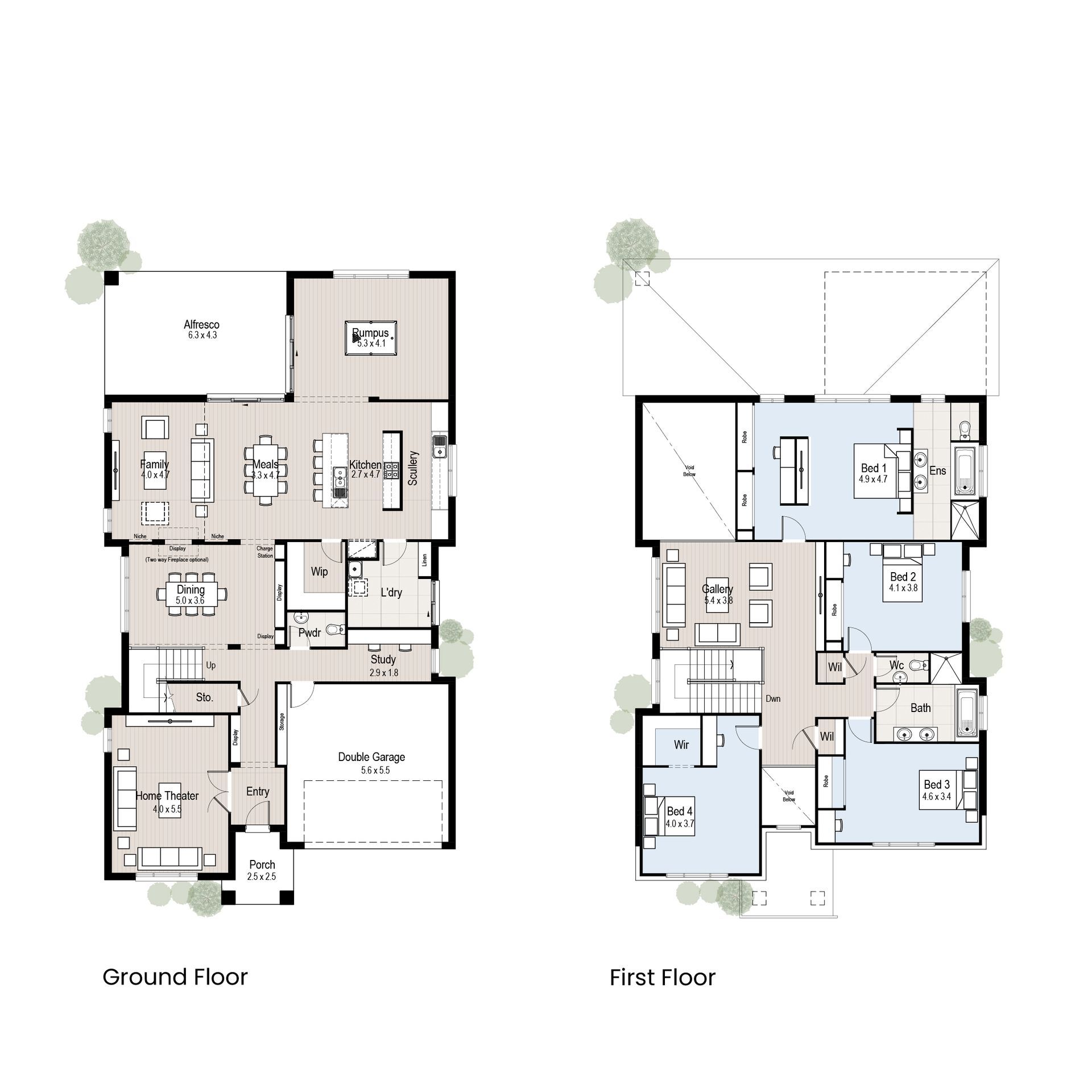 Meadow 47 - Floor plan tiles.