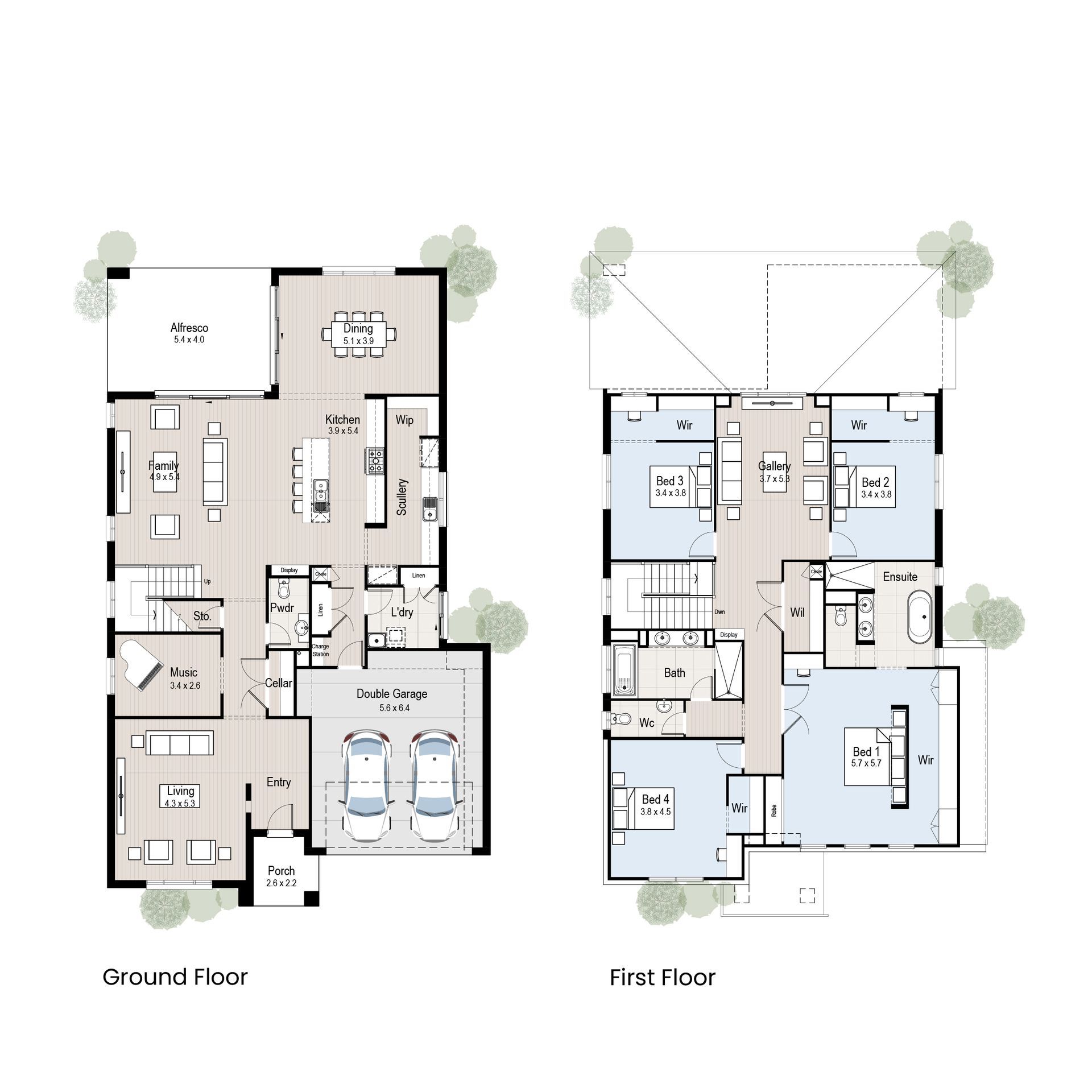 Pavillion 44 - Floor plan tiles.