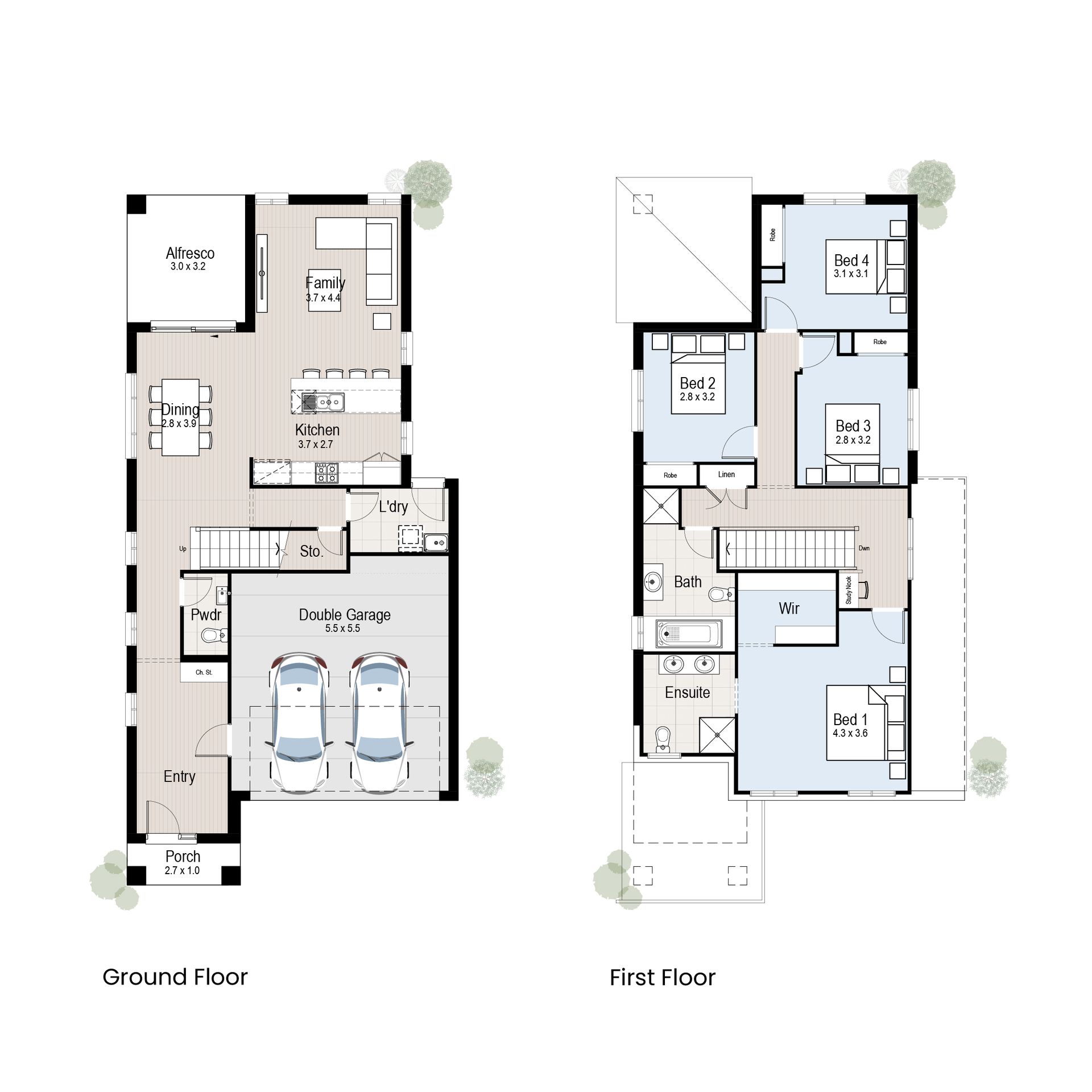 Riviera 24 - Floor plan tiles.