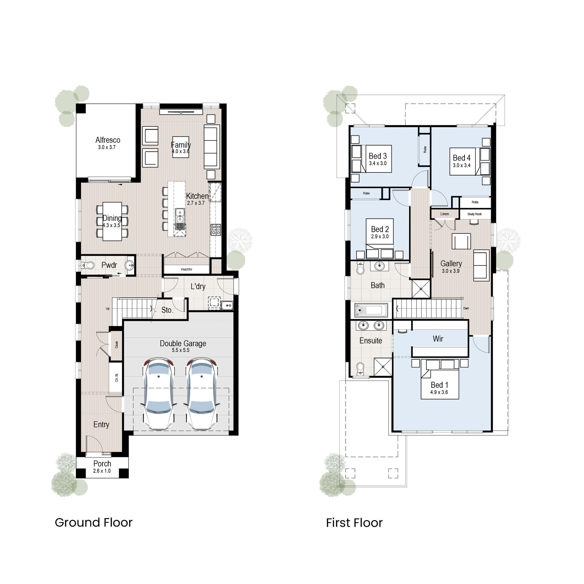 Riviera 26 - Floor plan tiles.