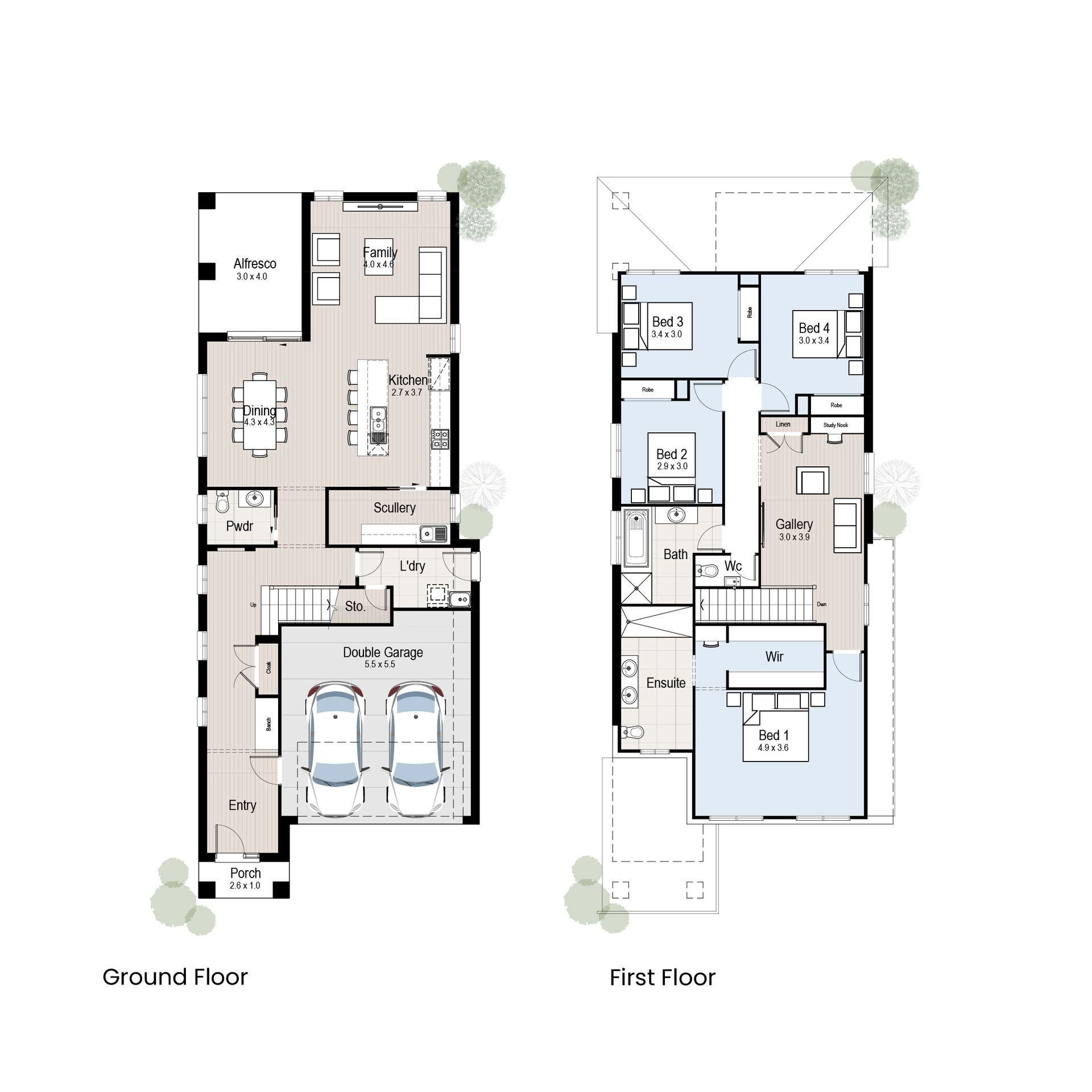 Riviera 28 - Floor plan tiles.