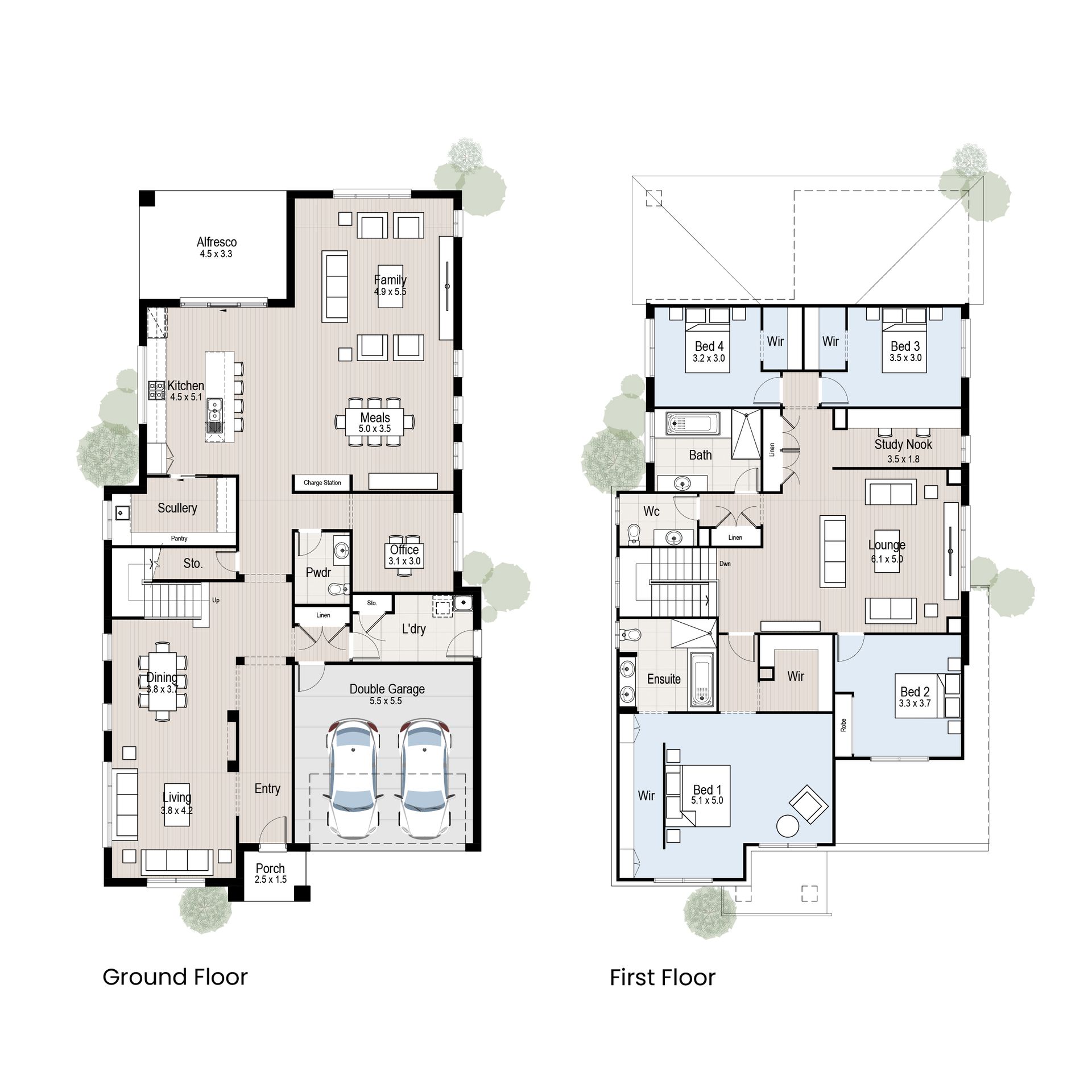 Savoy 43 - Floor plan tiles.