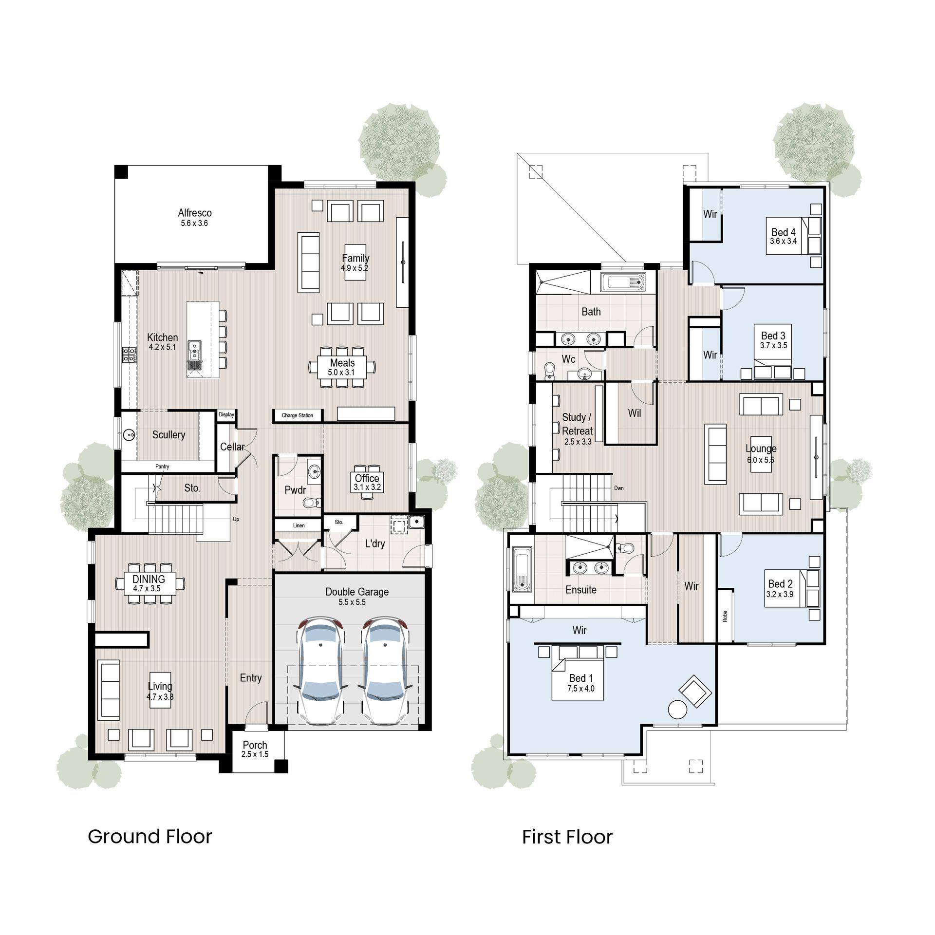 Savoy 48 - Floor plan tiles.