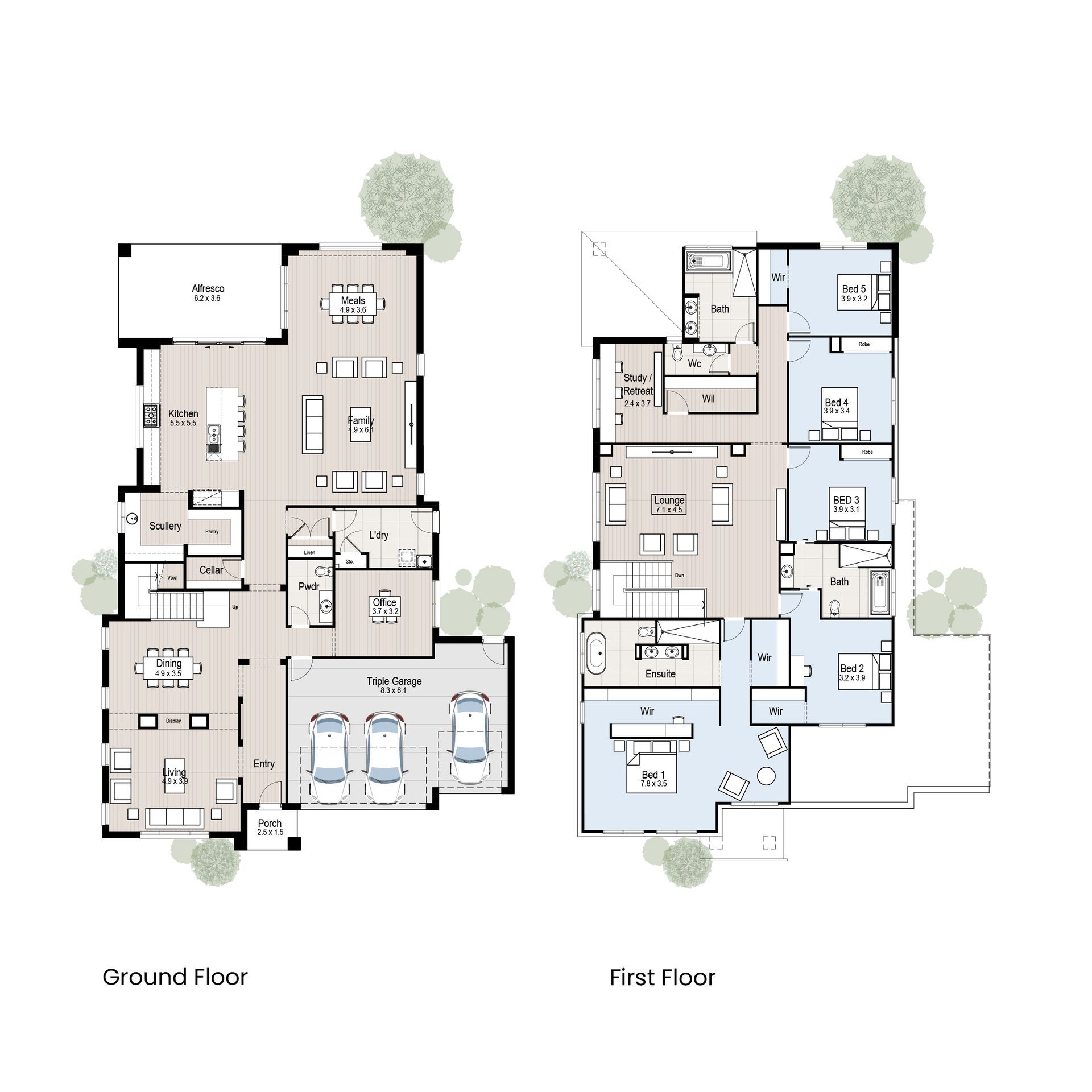 Savoy 56 - Floorplan tiles.