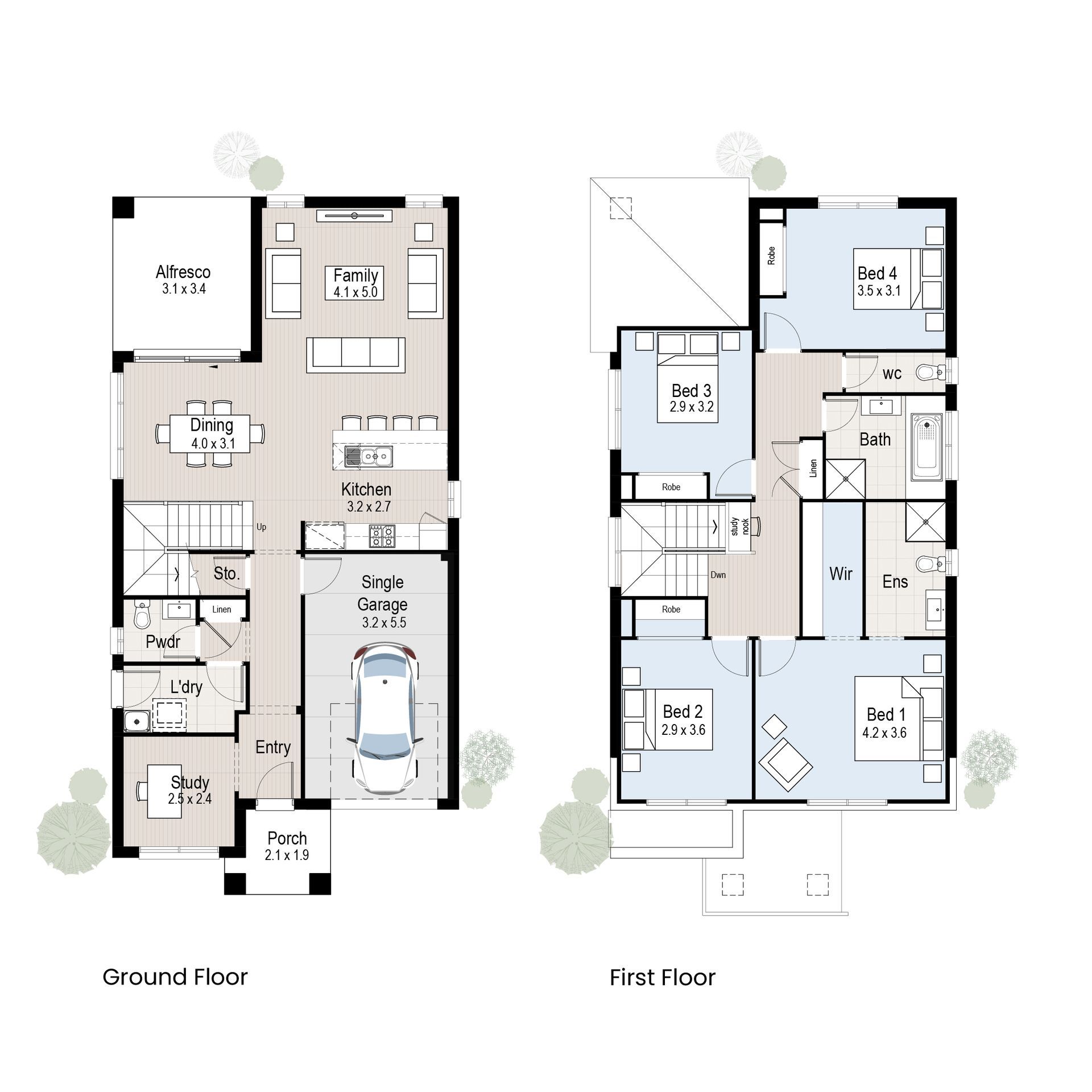 Serenity 23 - Floor plan tiles.