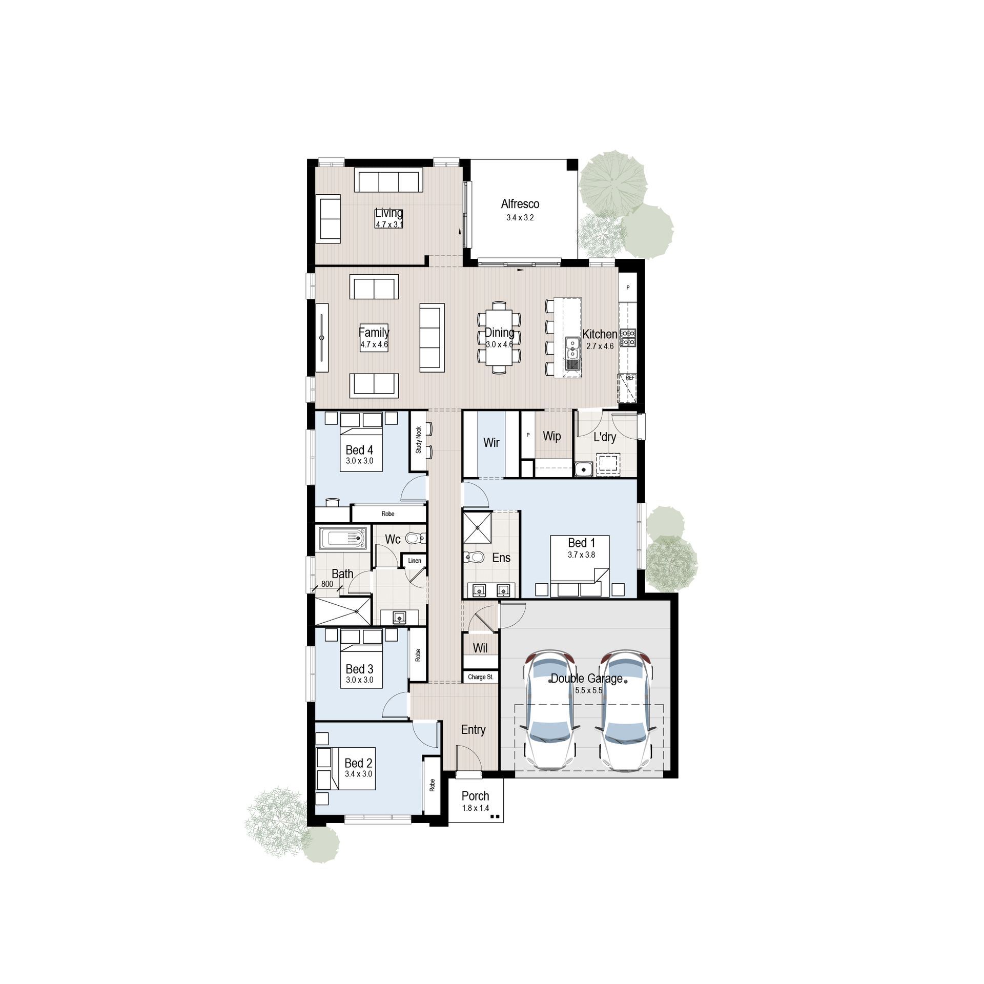 Villa 24 - Floor plan tiles.