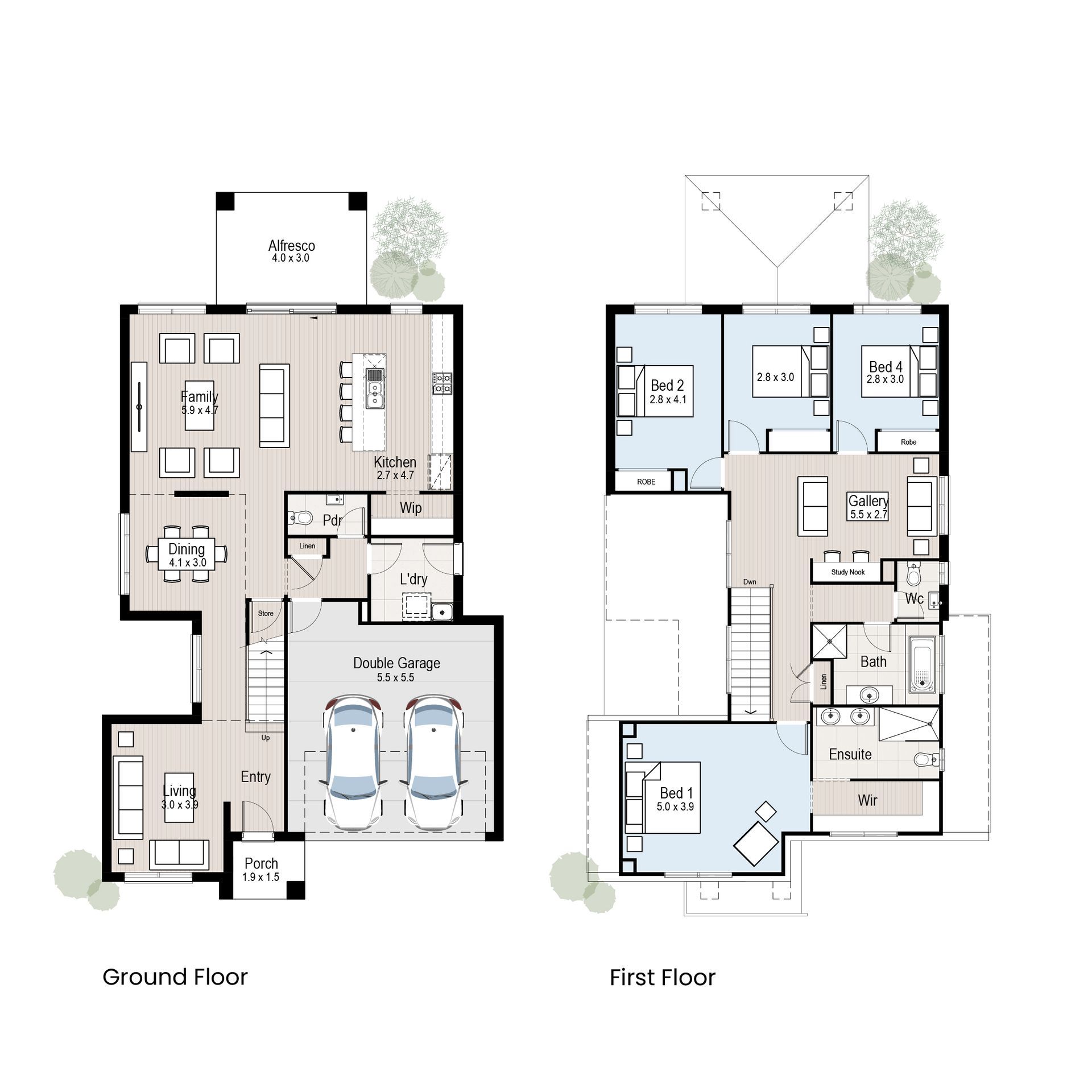Vineyard 28 - Floor plan tiles.
