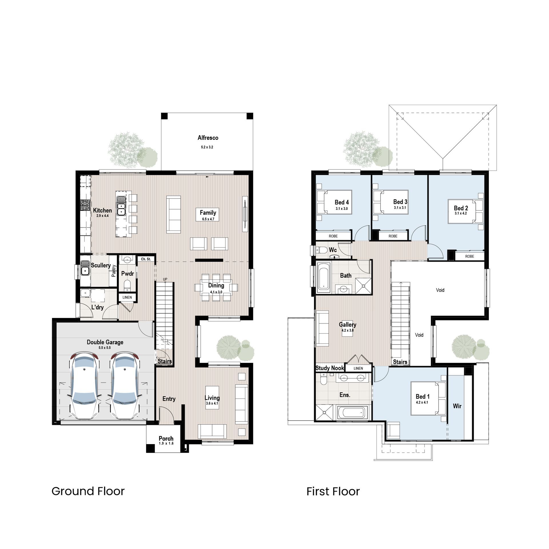 Vineyard 32 - Floor plan tiles.
