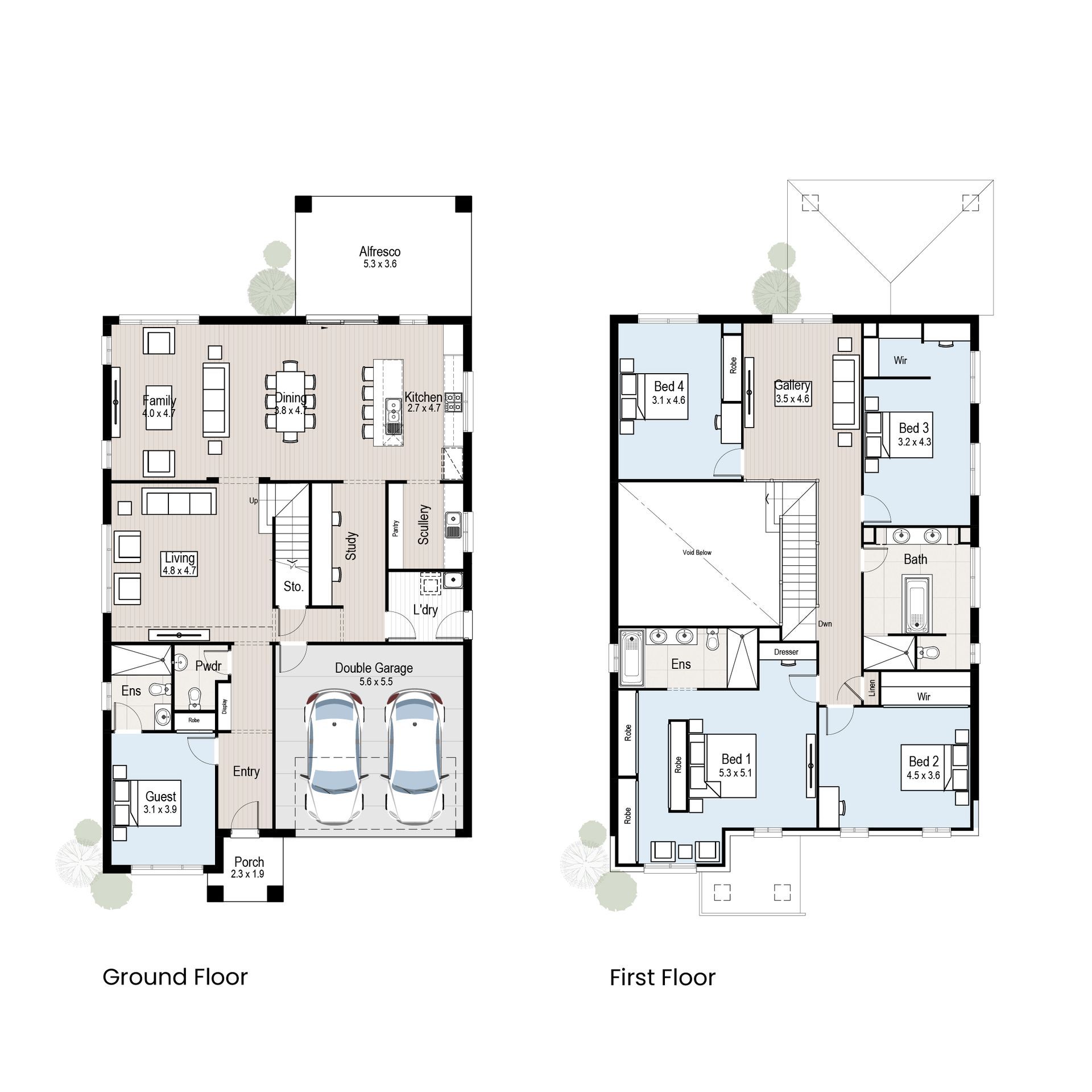 Zen 40 - Floorplan tiles.