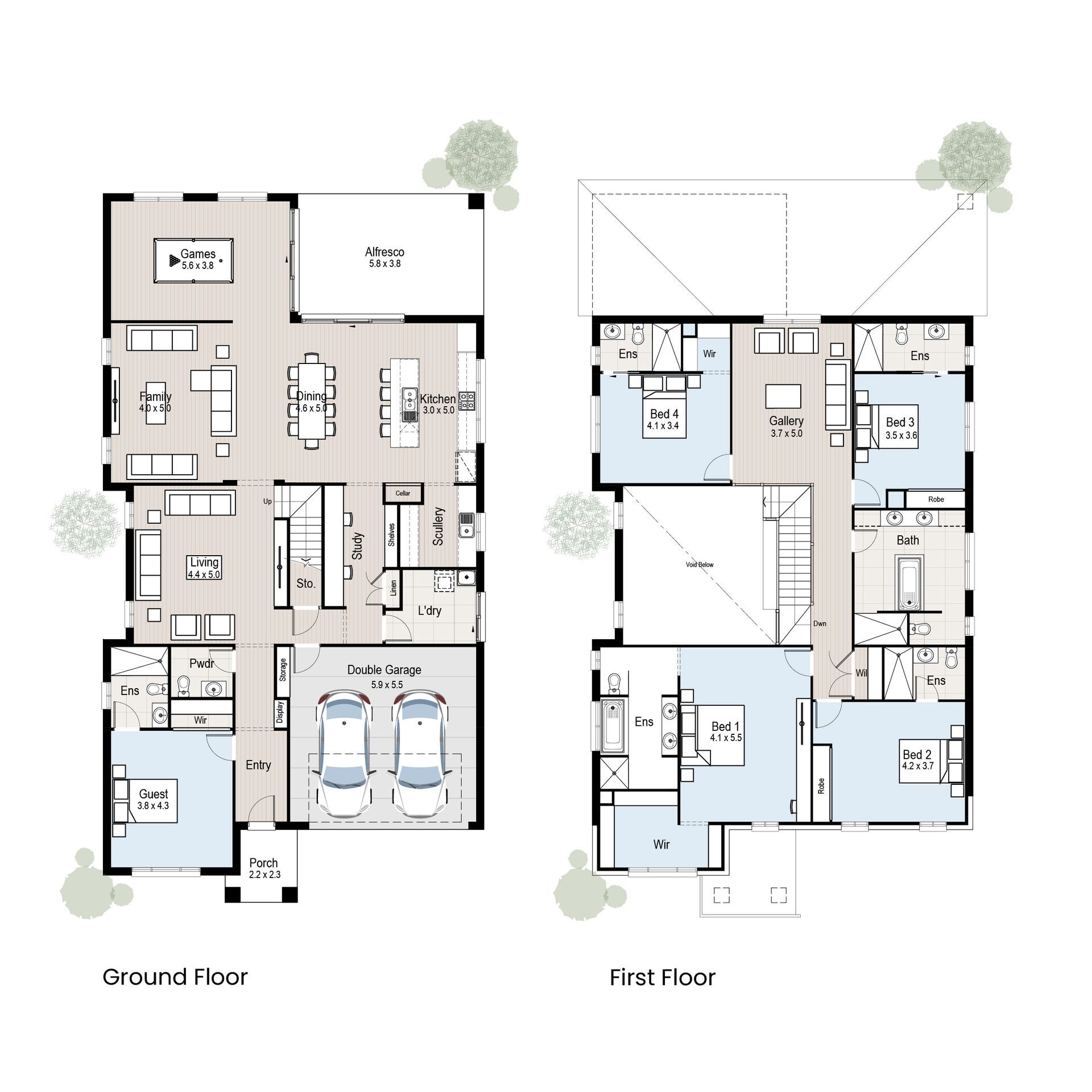 Zen 48 - Floor plan tiles.