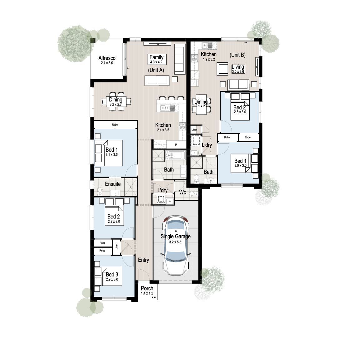Chalet 21 - Floor plan tiles.