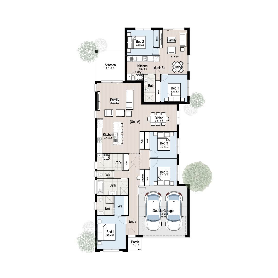Chalet 21 - Floor plan tiles.