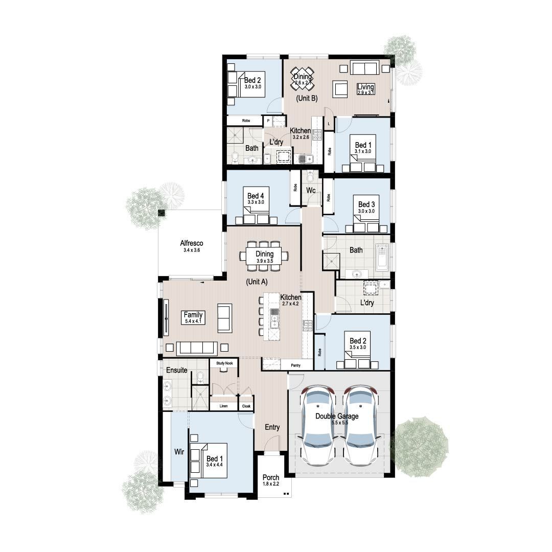 Chalet 21 - Floor plan tiles.