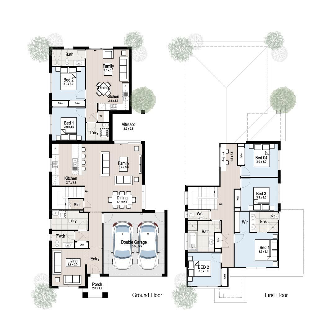 Chalet 21 - Floor plan tiles.