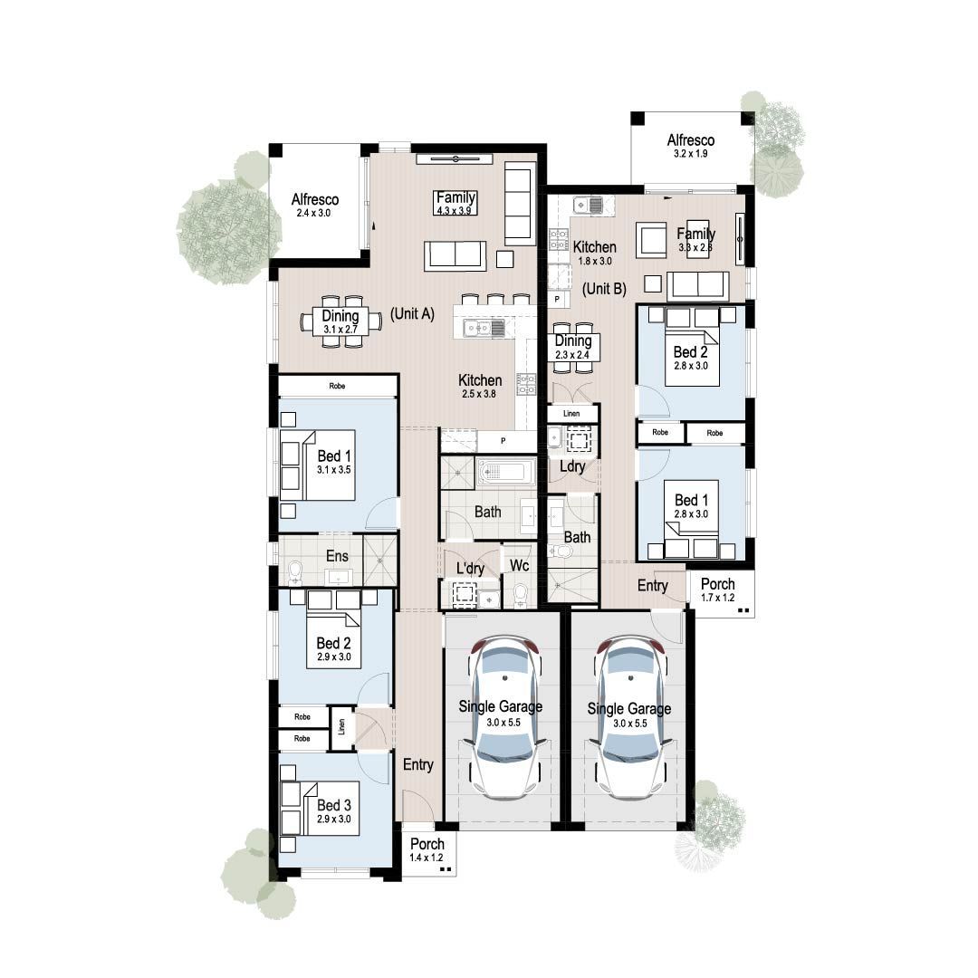 Chalet 21 - Floor plan tiles.