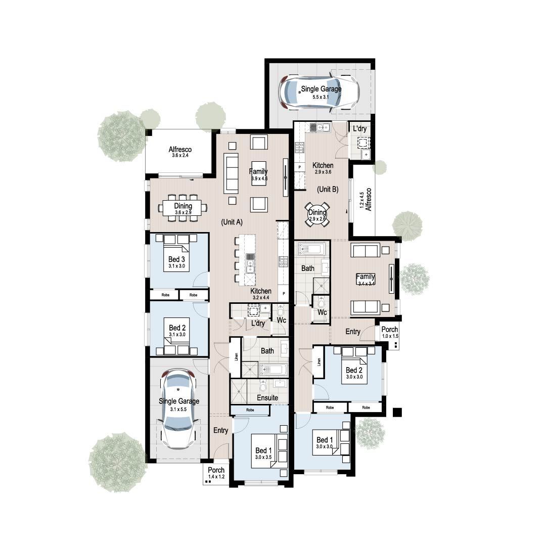Chalet 21 - Floor plan tiles.