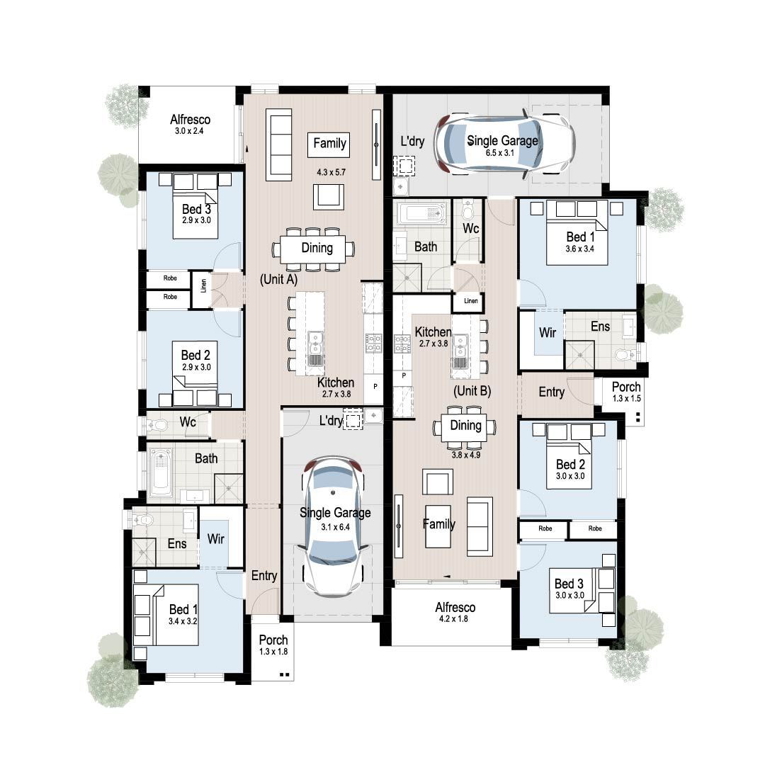 Chalet 21 - Floor plan tiles.