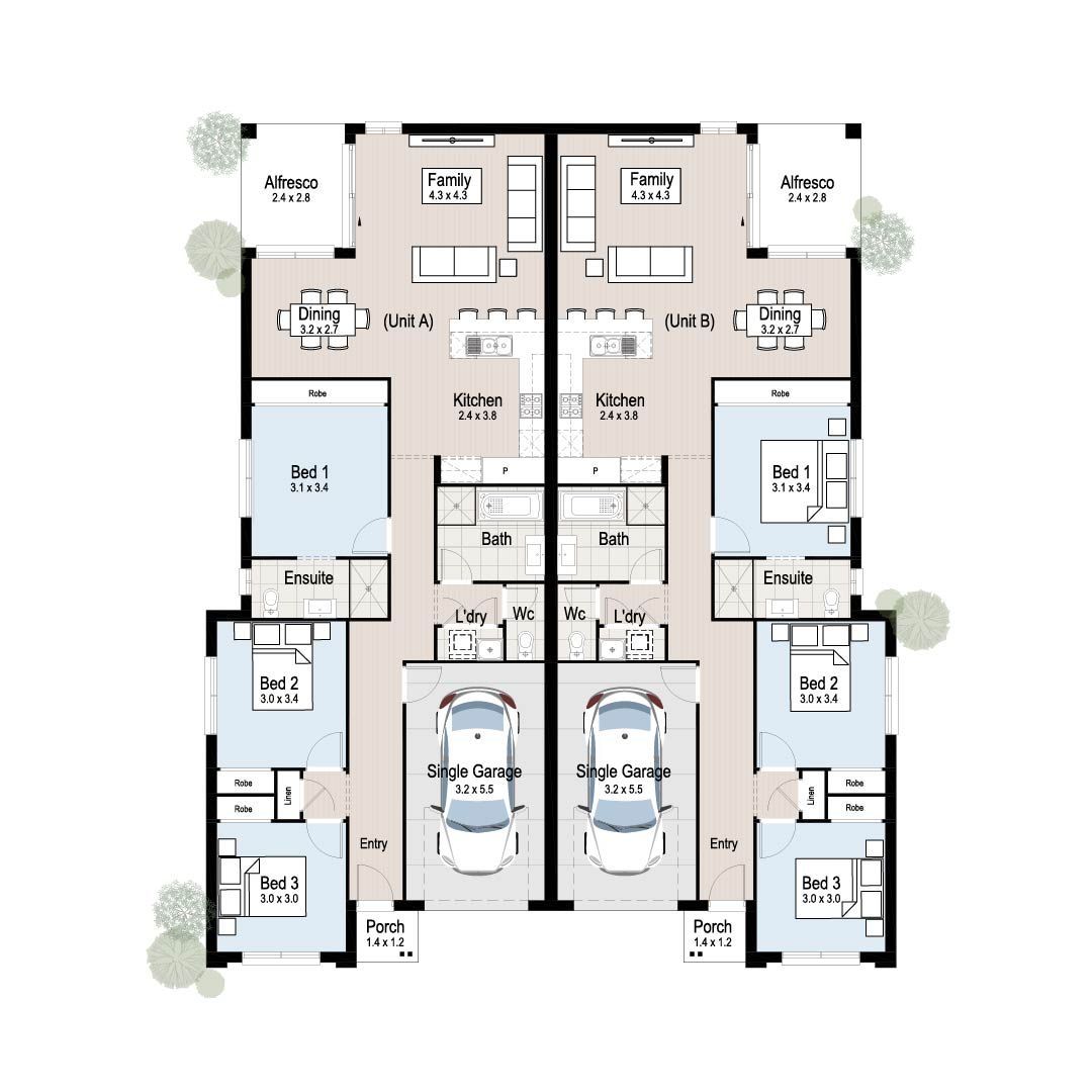 Chalet 21 - Floor plan tiles.