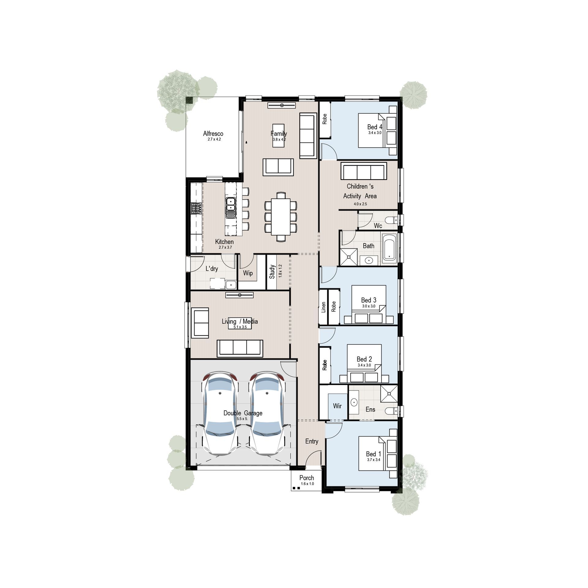 Crest 24 - Floor plan tiles.