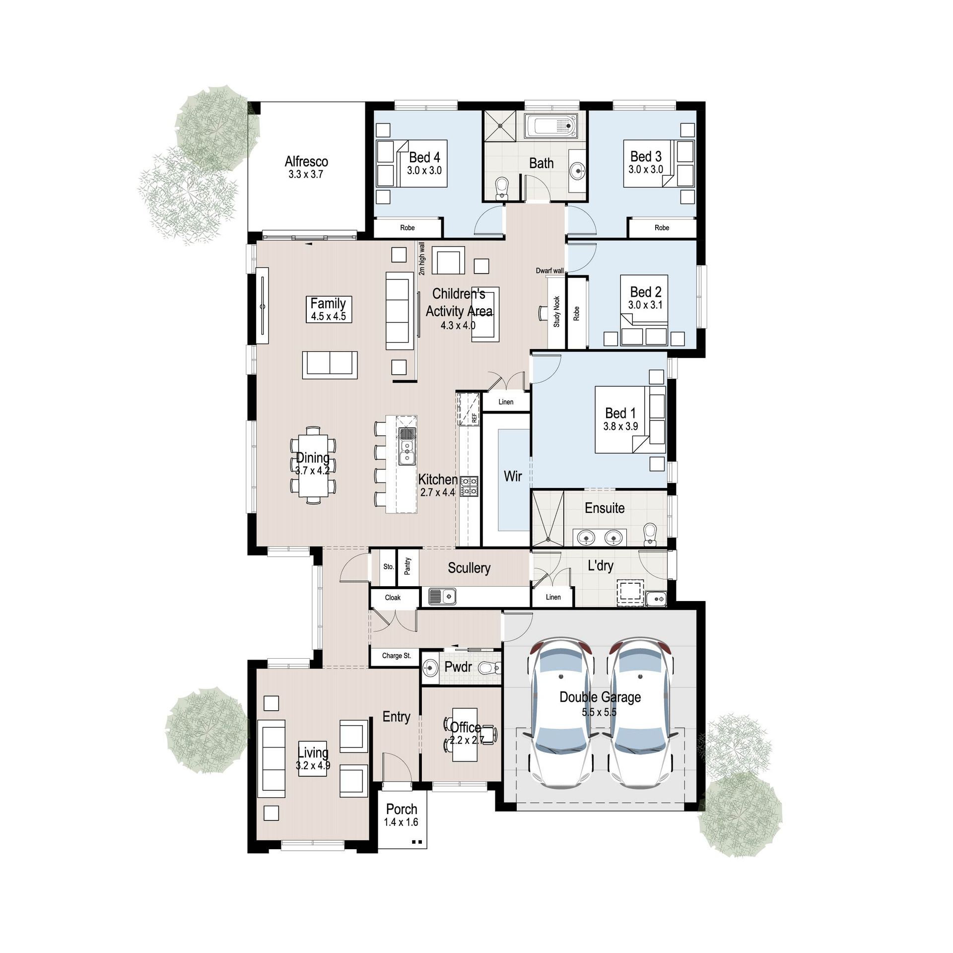 Haven 27 - Floor plan tiles.