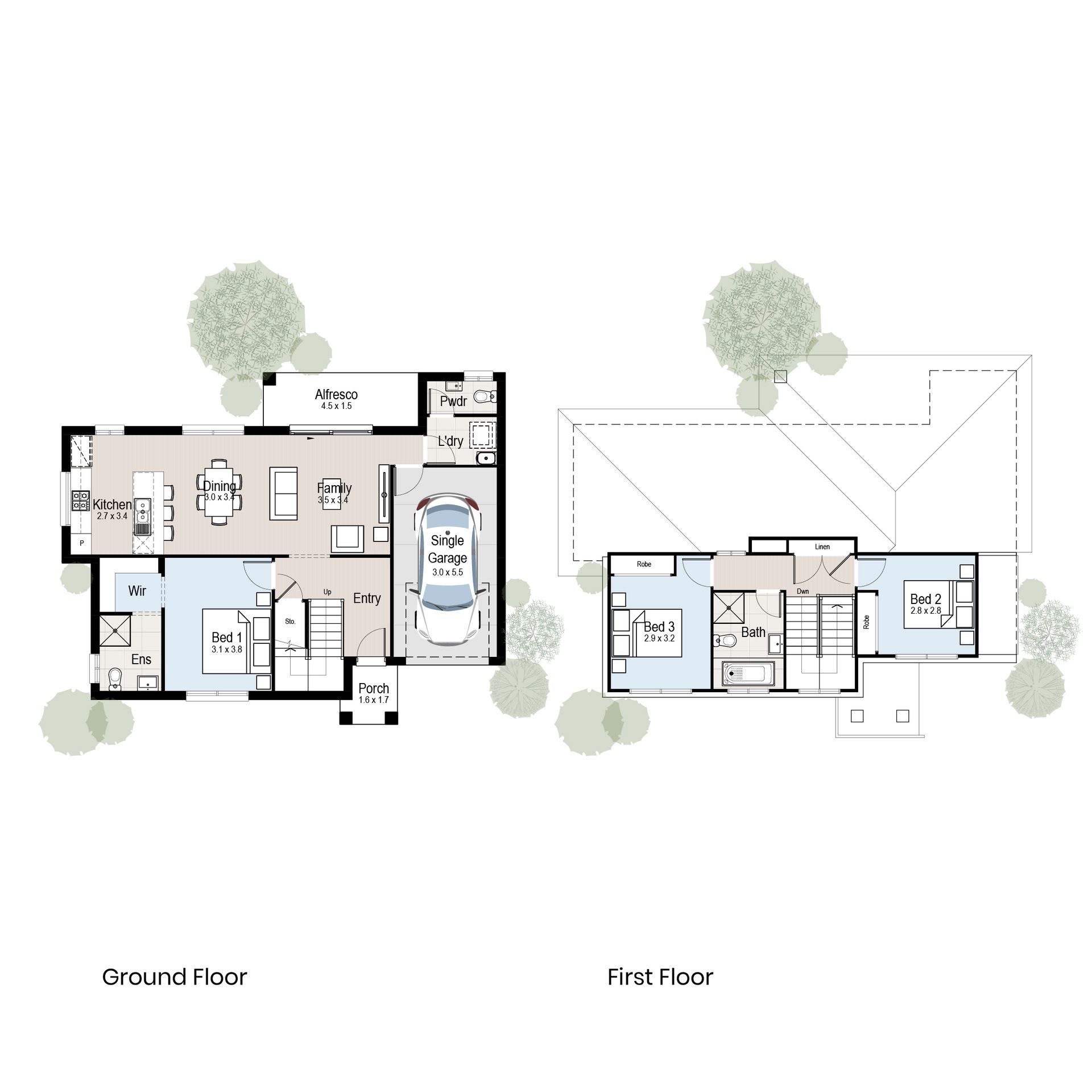 Oasis 16 - Floor plan tiles.