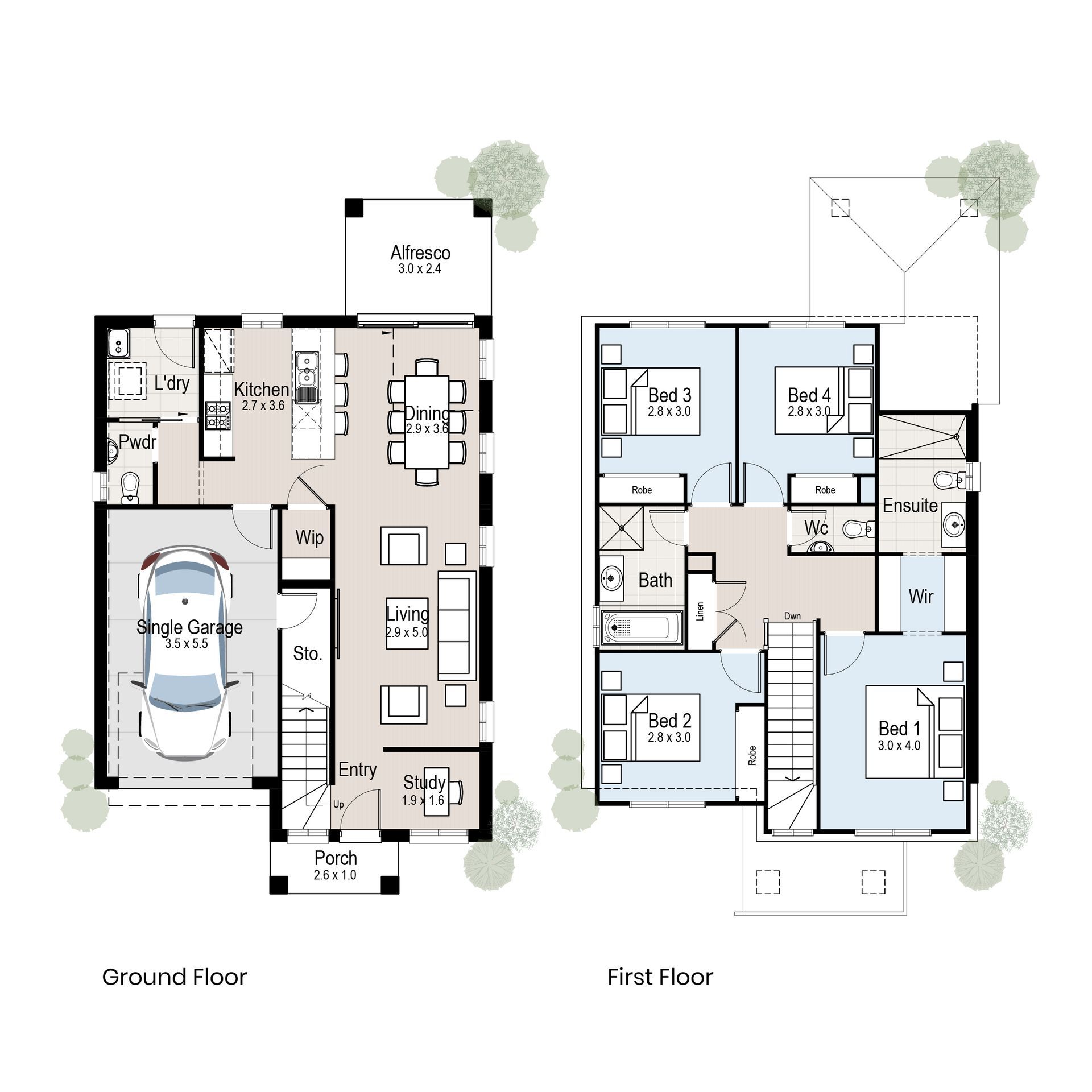 Oasis 18 - Floor plan tiles.