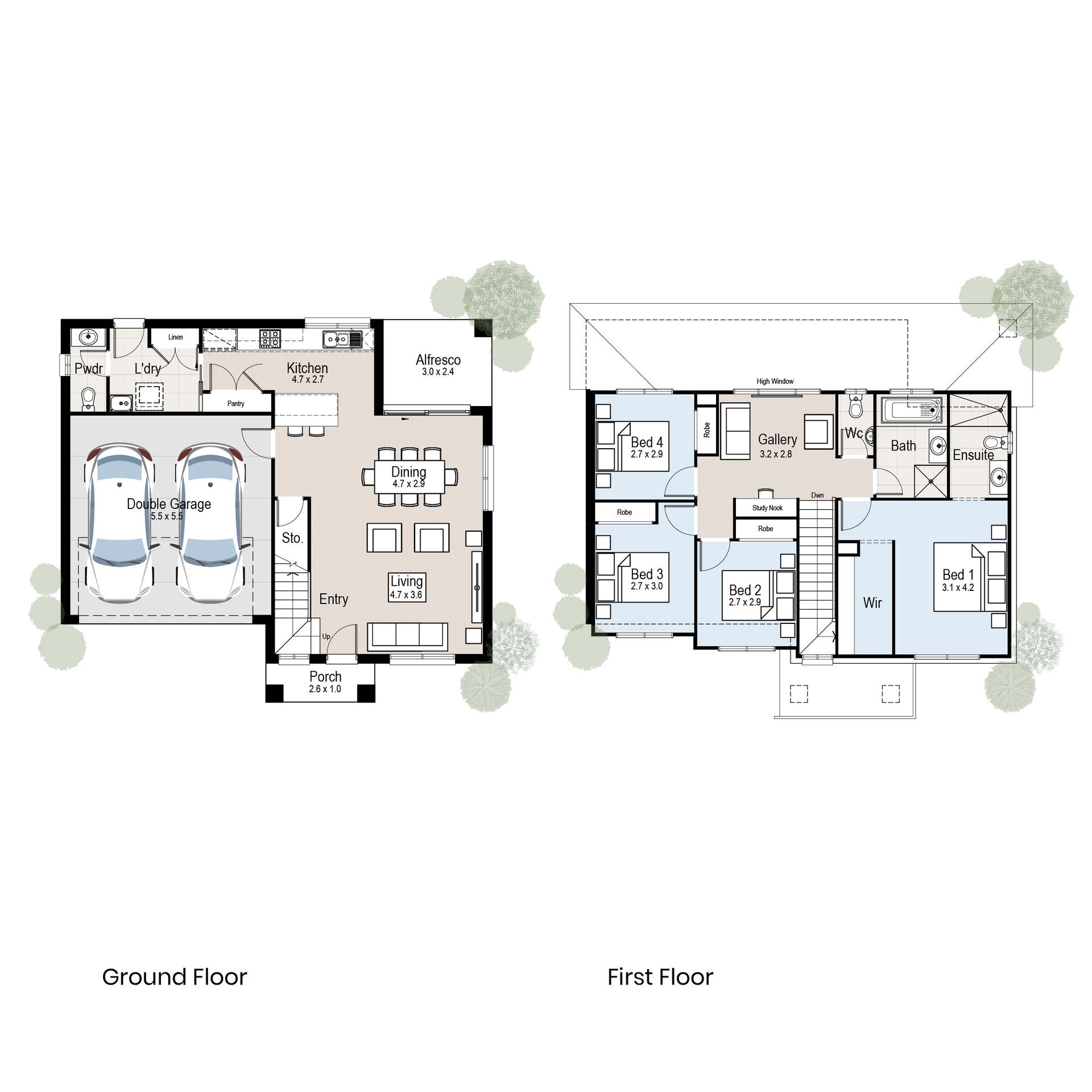 Oasis 21 - Floor plan tiles.