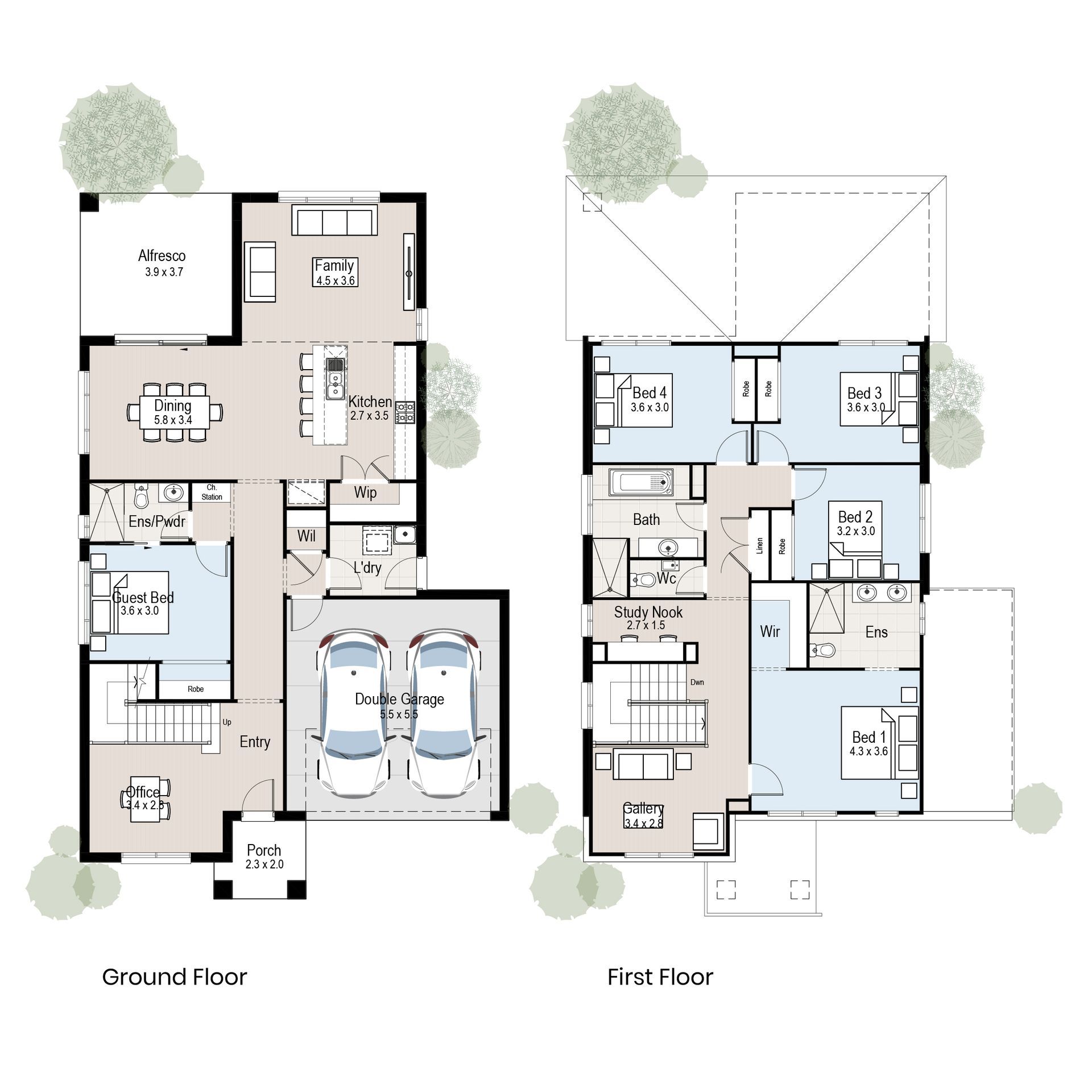 Retreat 30 - Floor plan tiles.