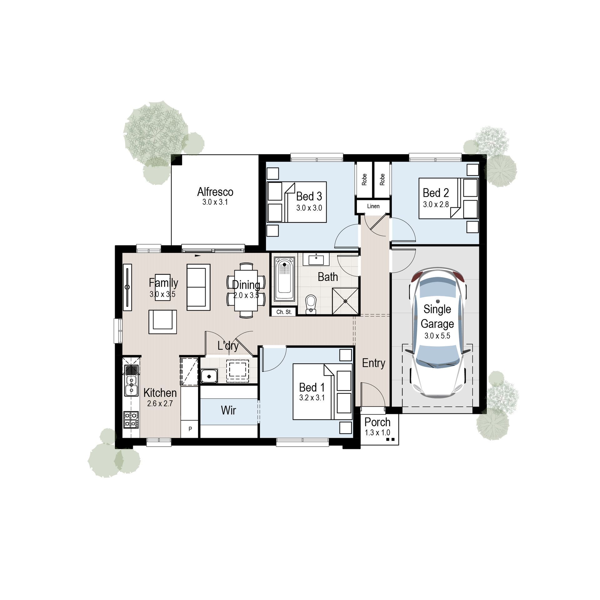 Ridge 4 - Floor plan image.