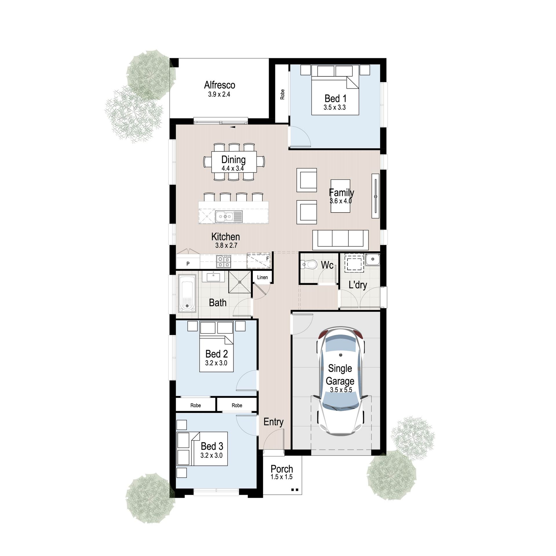 Breeze 21 - Floor plan tiles.
