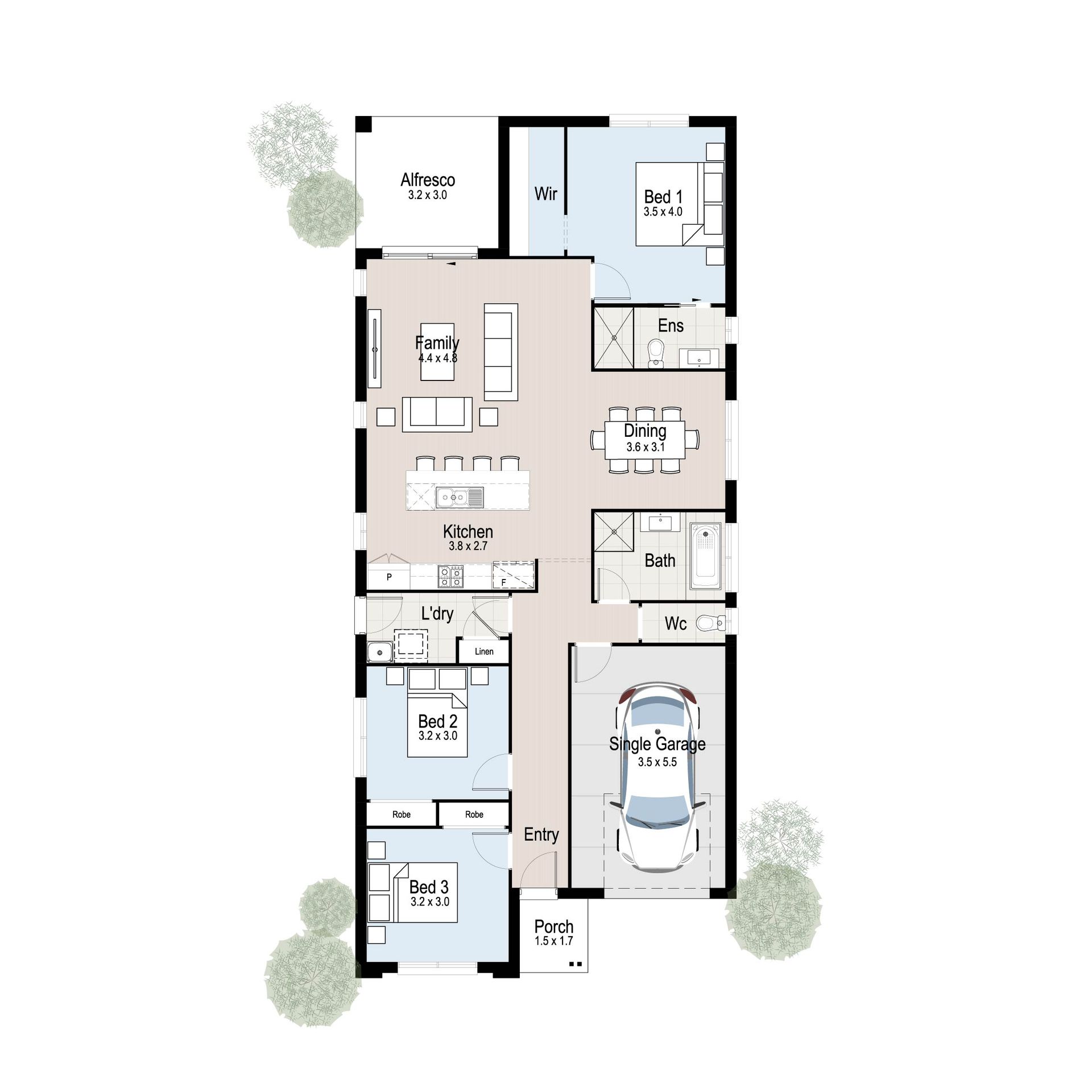 Breeze 21 - Floor plan tiles.