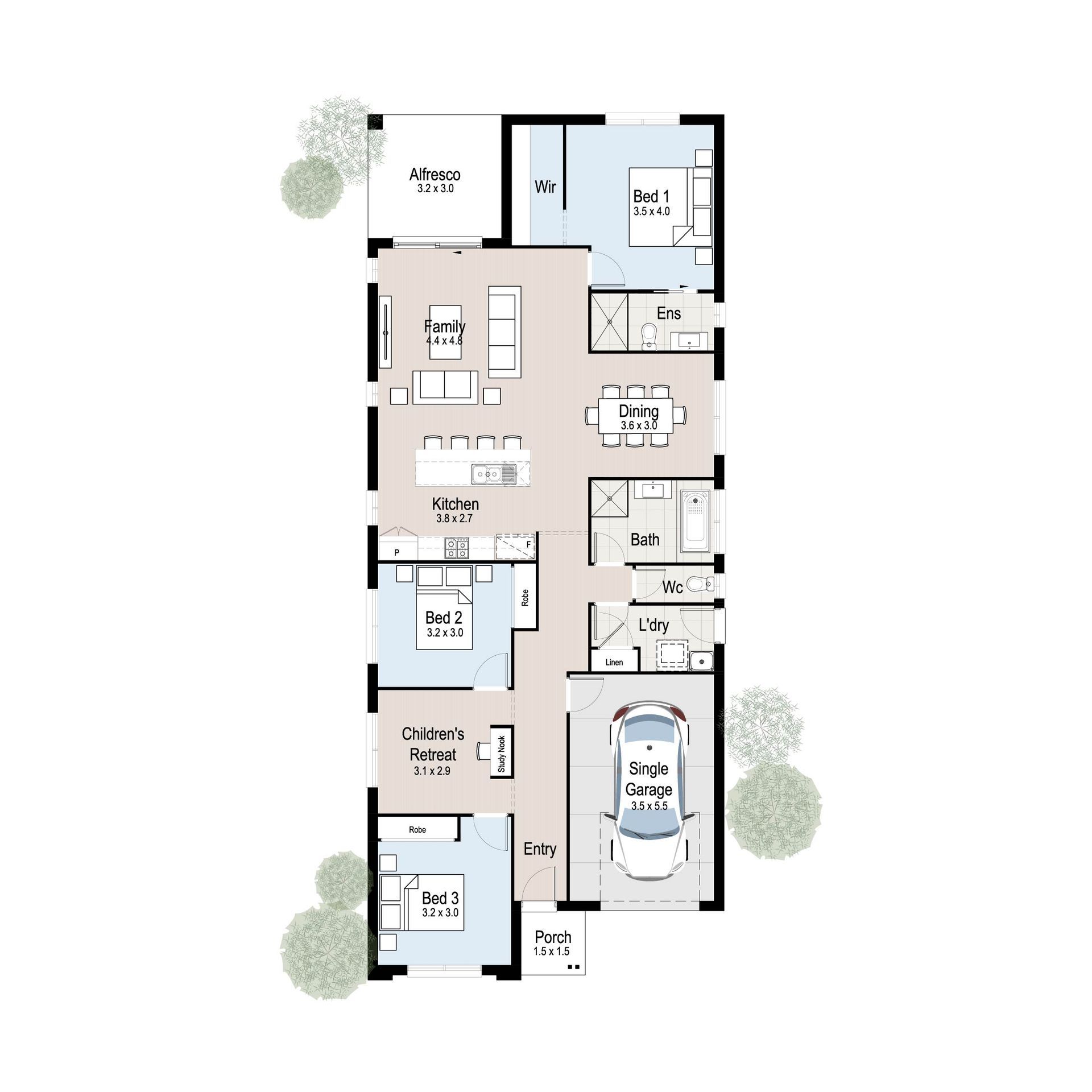 Breeze 21 - Floor plan tiles.