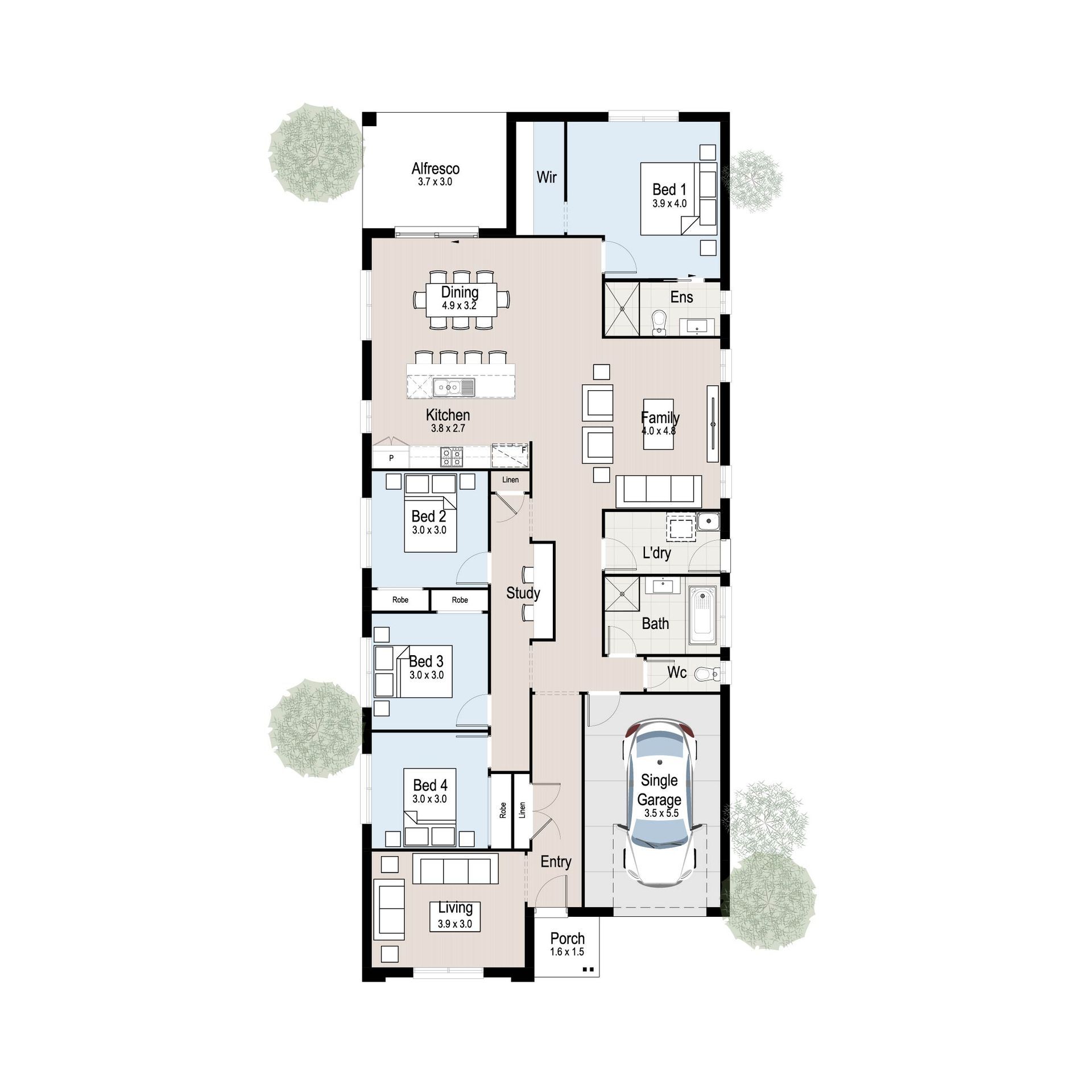 Breeze 21 - Floor plan tiles.
