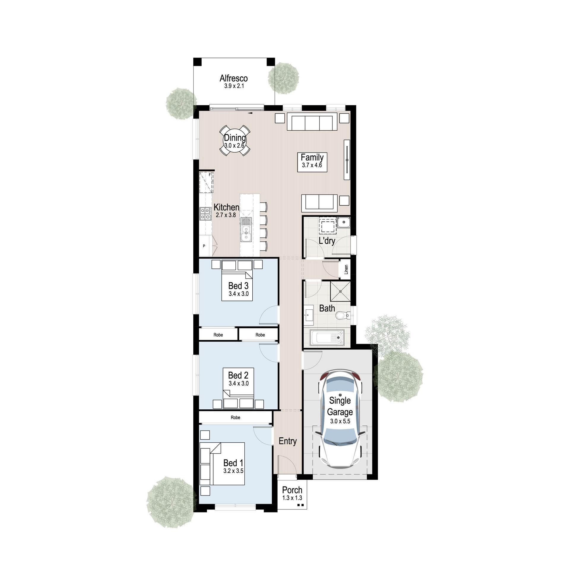 Breeze 21 - Floor plan tiles.
