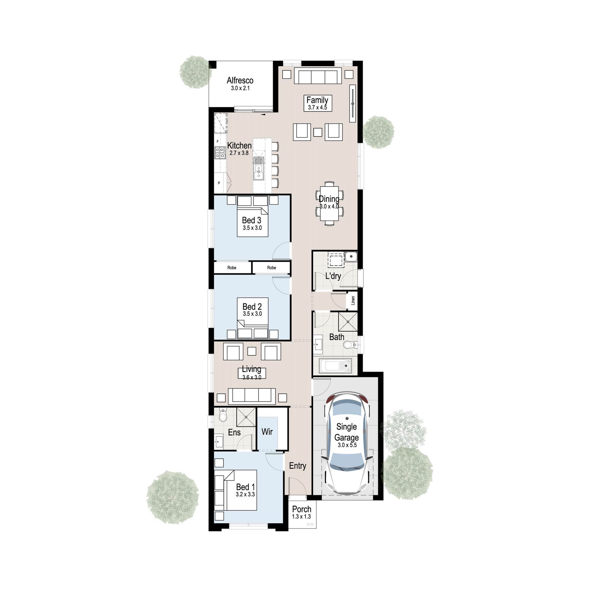 Breeze 21 - Floor plan tiles.