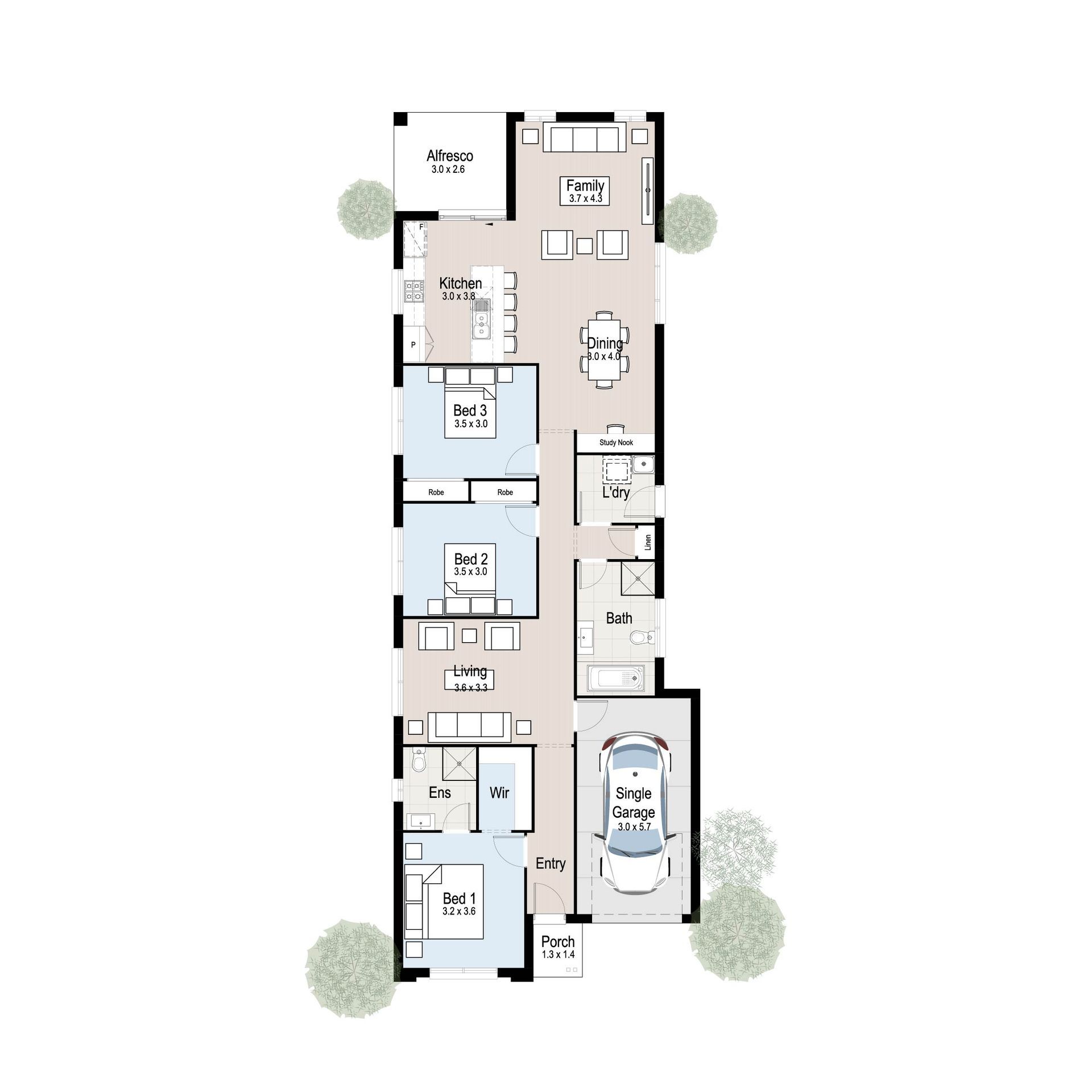 Breeze 21 - Floor plan tiles.