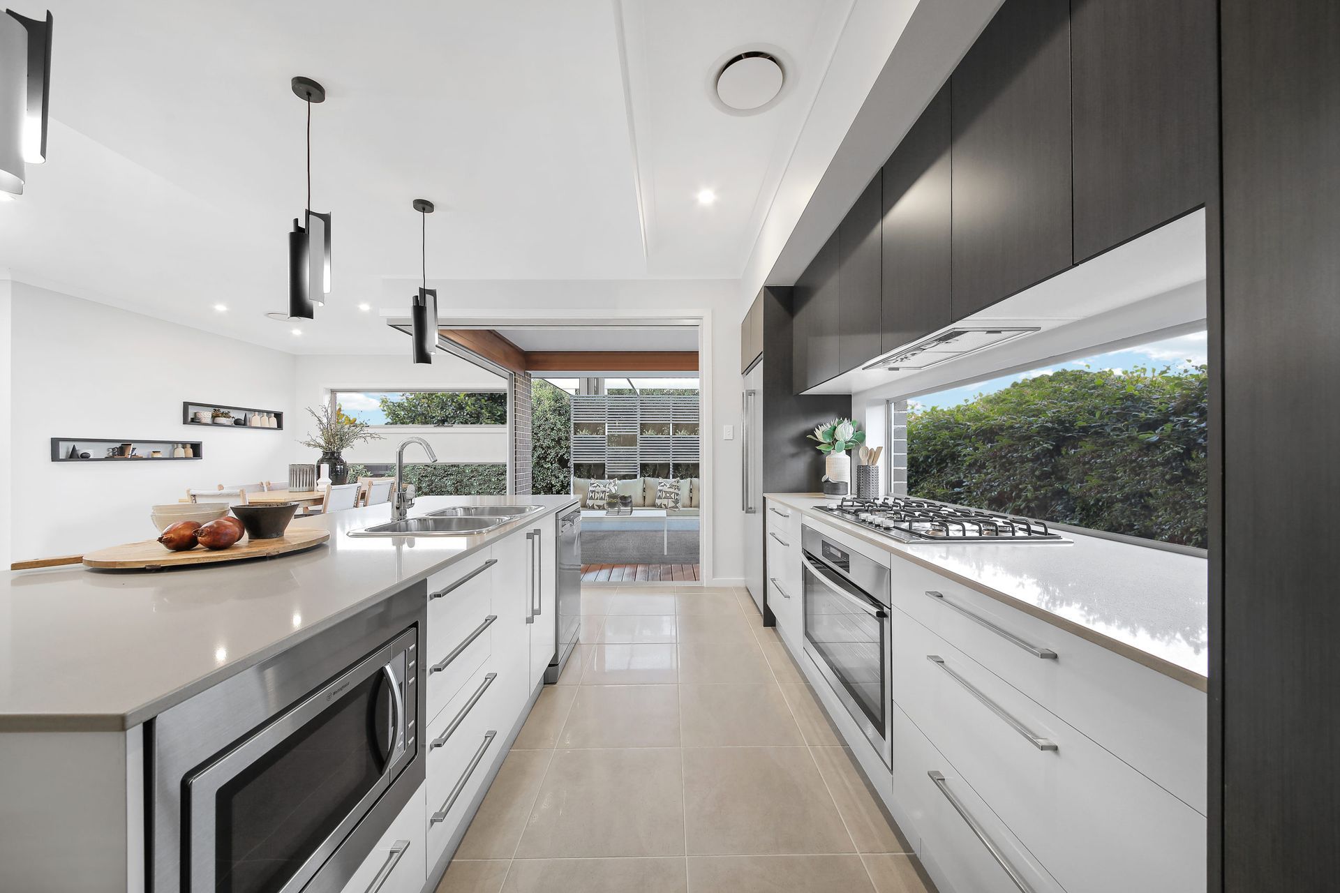 Island 24 home design - A  in classy and minimalist large parallel kitchen type.