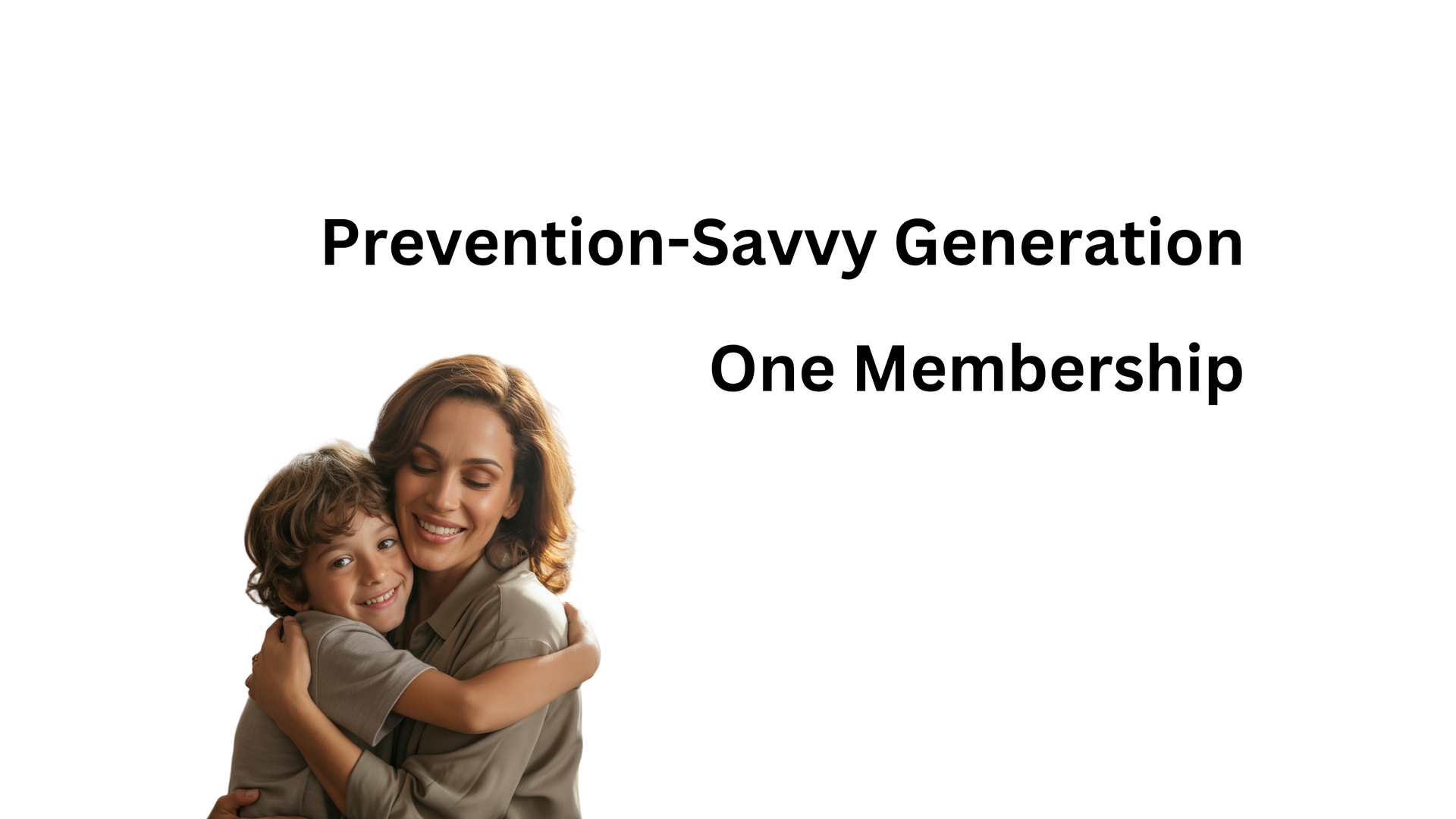 Mom hugging her young son.