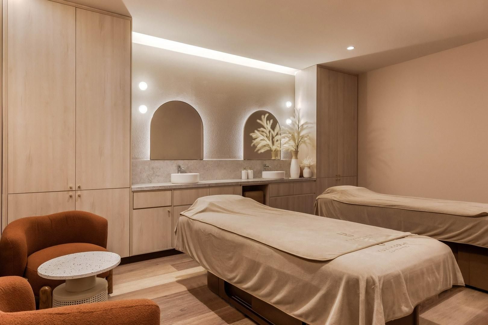 There Are Two Massage Beds in The Room — Thats Tops by Design in Taminda, NSW