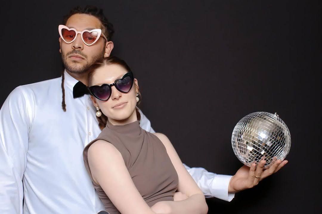 couple at photo booth